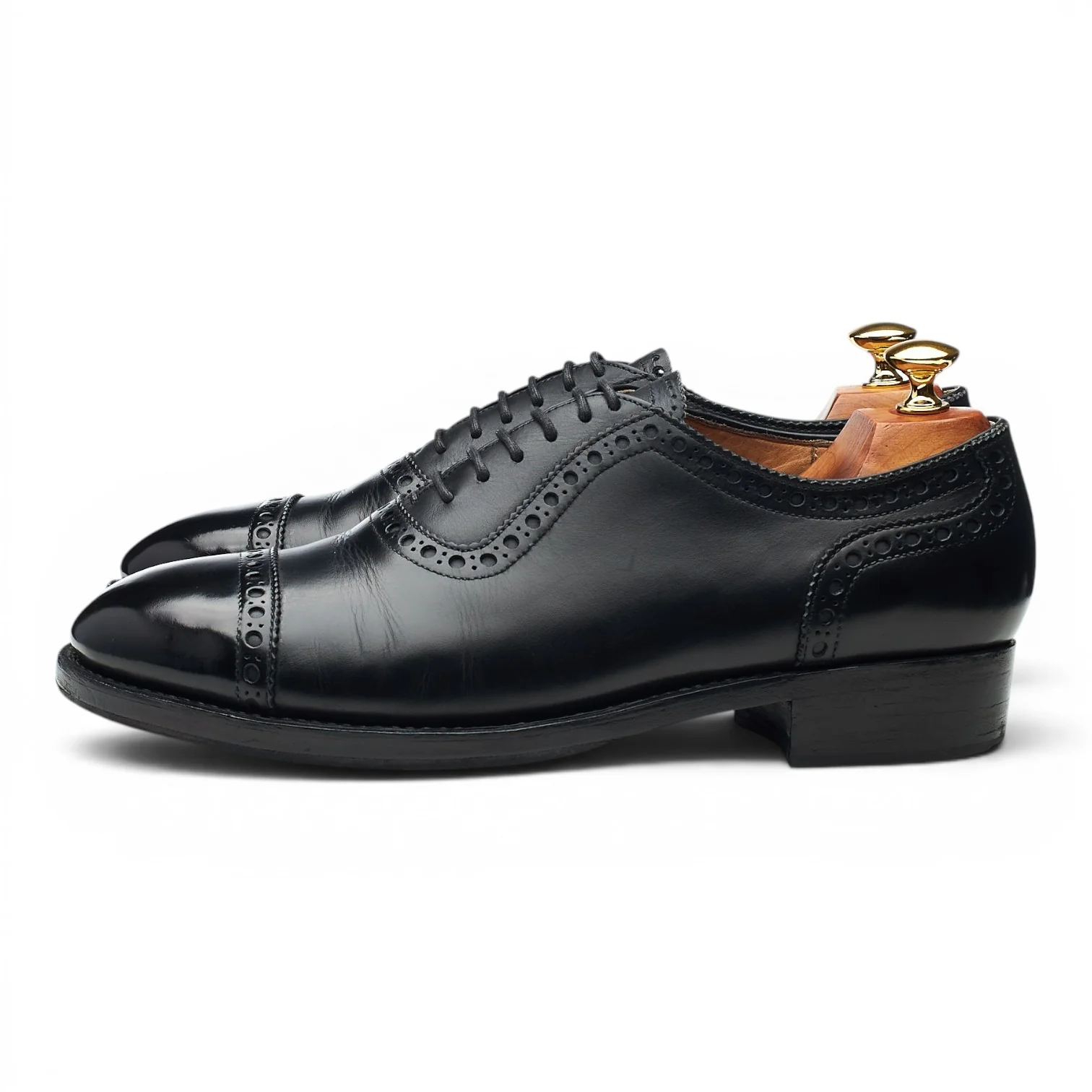 Bespoke Black Leather Adelaide Oxford Brogues UK 8.5 F - Image 3