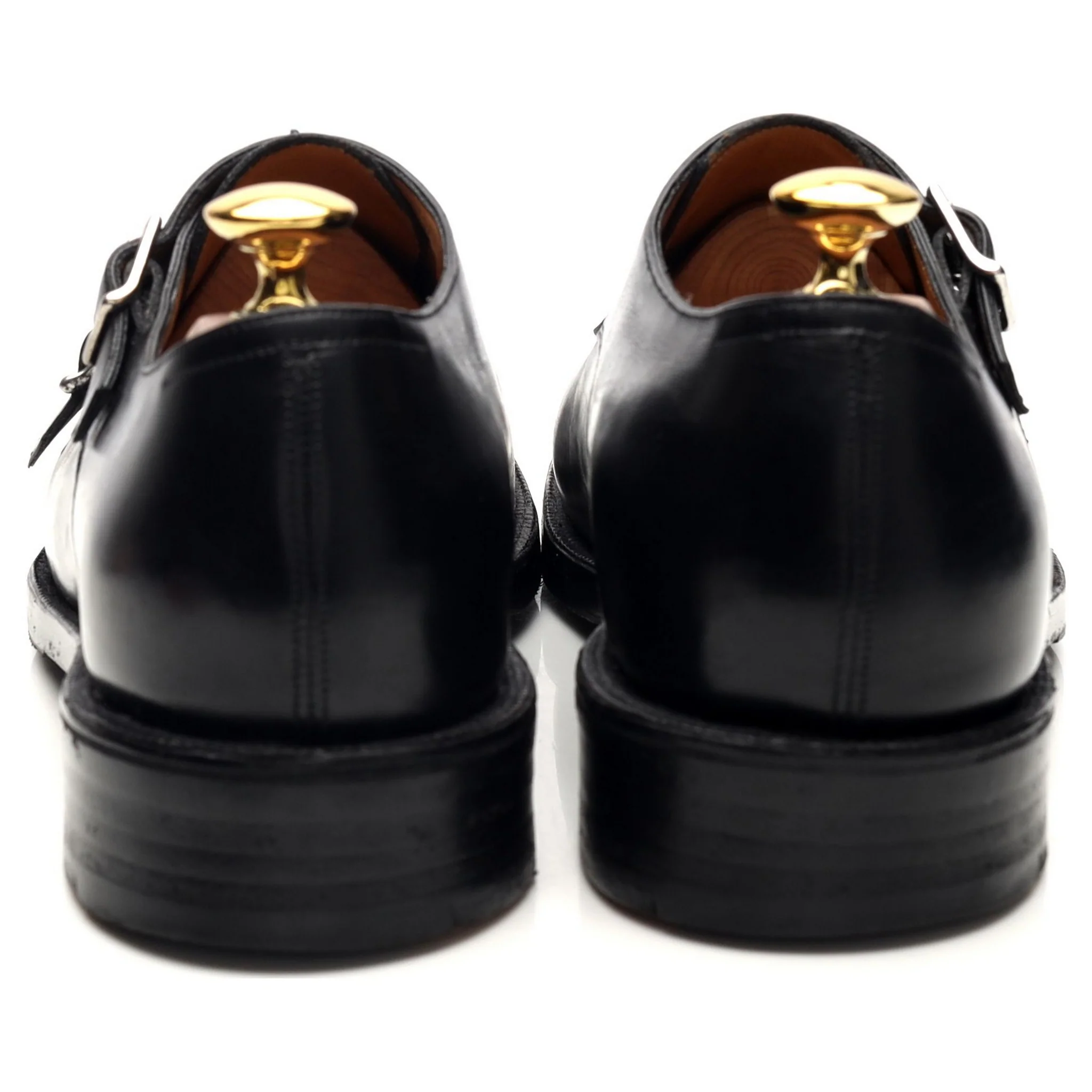 Bespoke Black Leather Double Monk Strap UK 6 / UK 6.5 E - Image 4