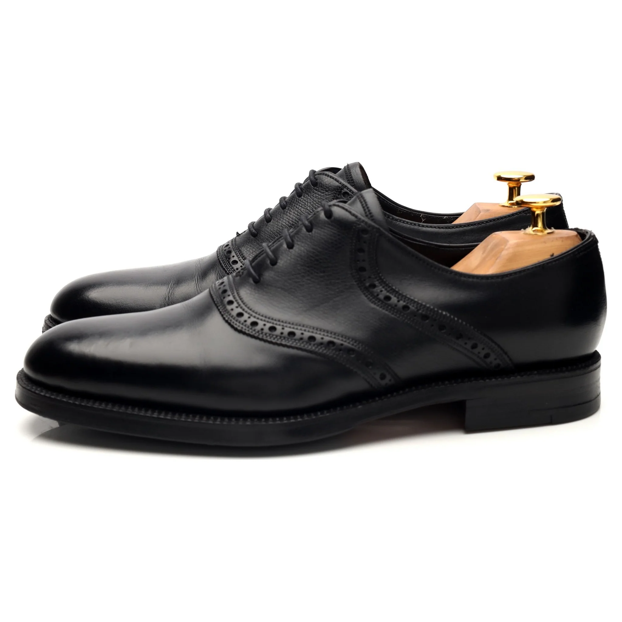 Bespoke Black Leather Saddle Oxford UK 6 / UK 6.5 E - Image 3