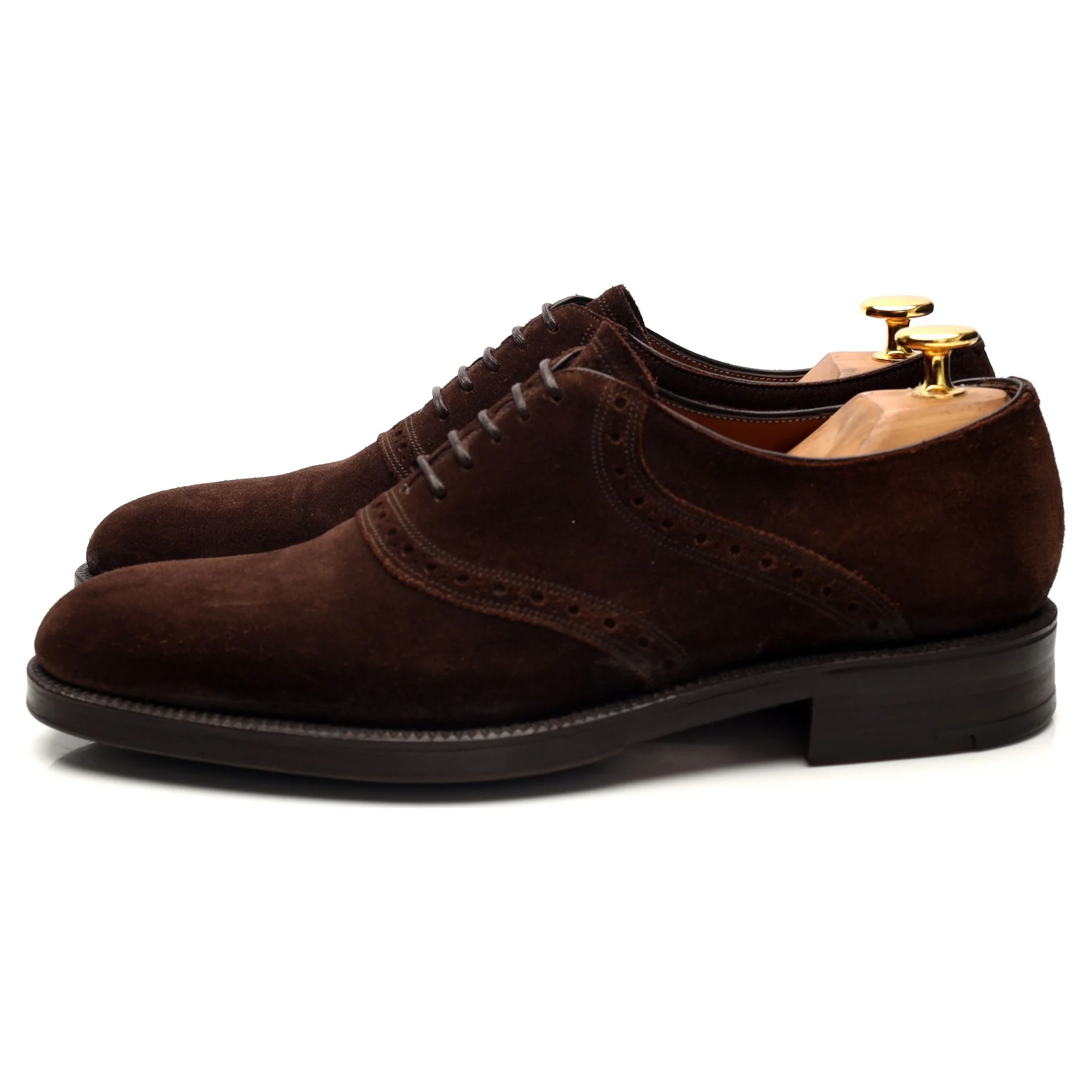 Bespoke Dark Brown Suede Saddle Oxfrod UK 6 / UK 6.5 E - Image 3