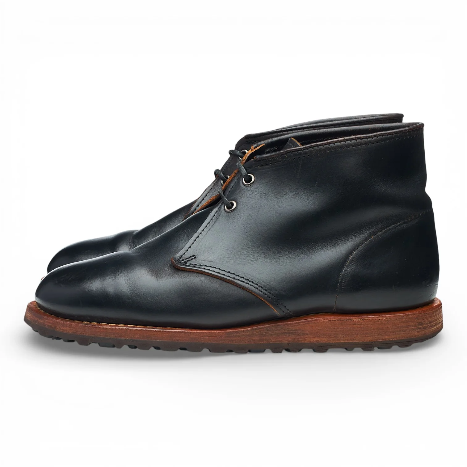 Black Leather Chukka Boots UK 7.5 US 8 E - Image 3