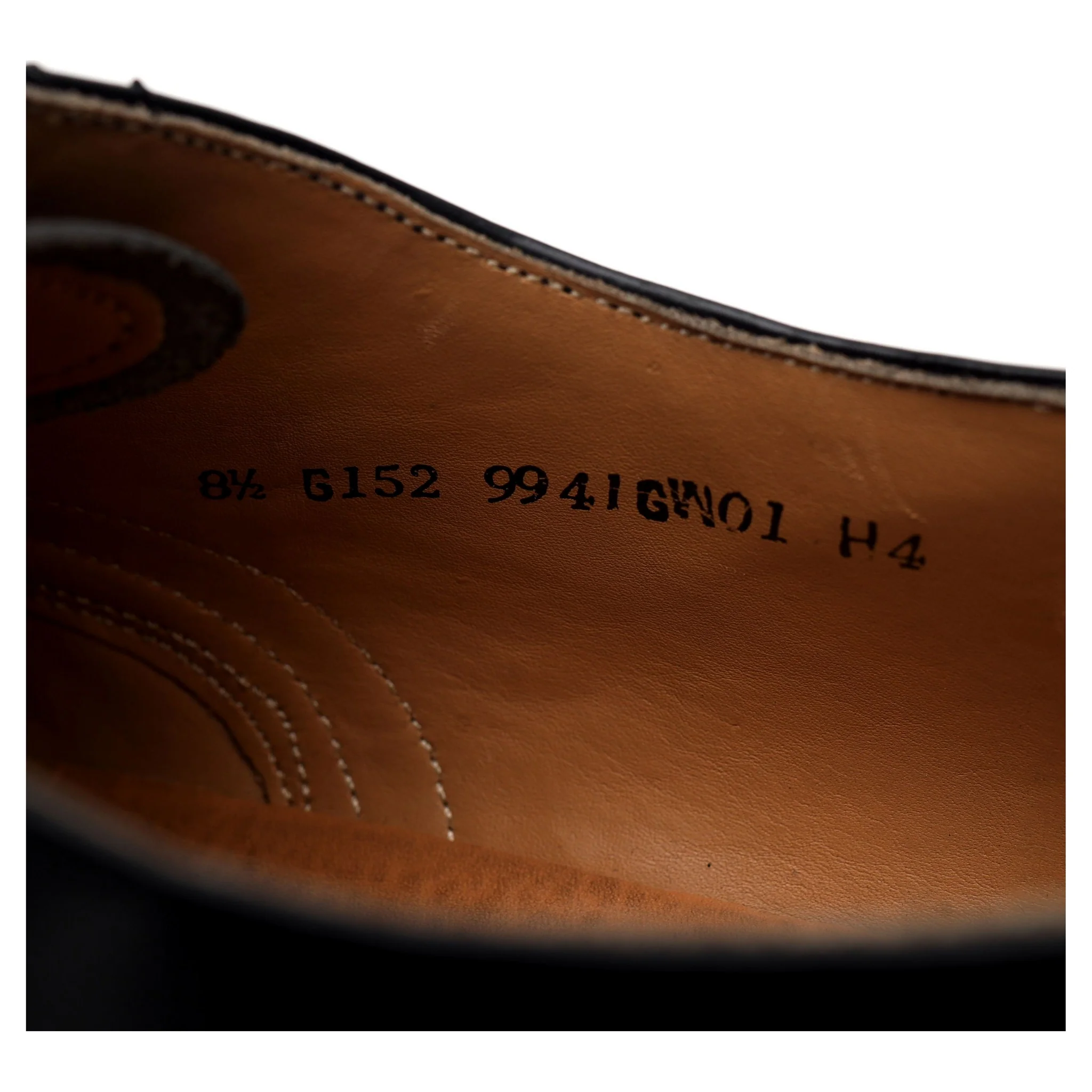 Black Leather Brogues UK 8.5 G - Image 7