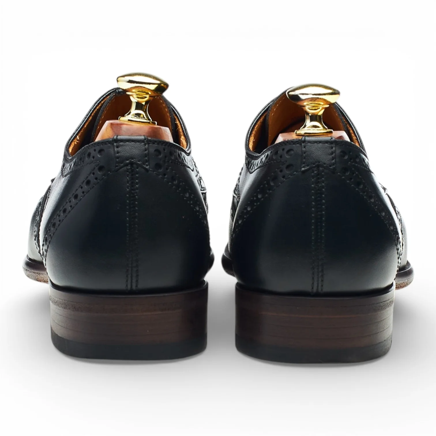 Black Leather Derby Brogues UK 6 EU 40 - Image 4