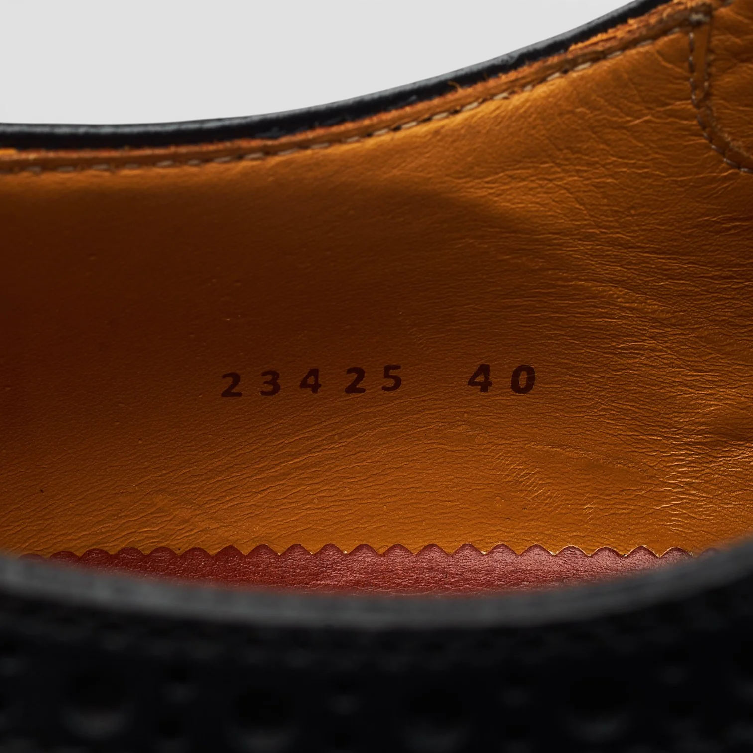 Black Leather Derby Brogues UK 6 EU 40 - Image 7