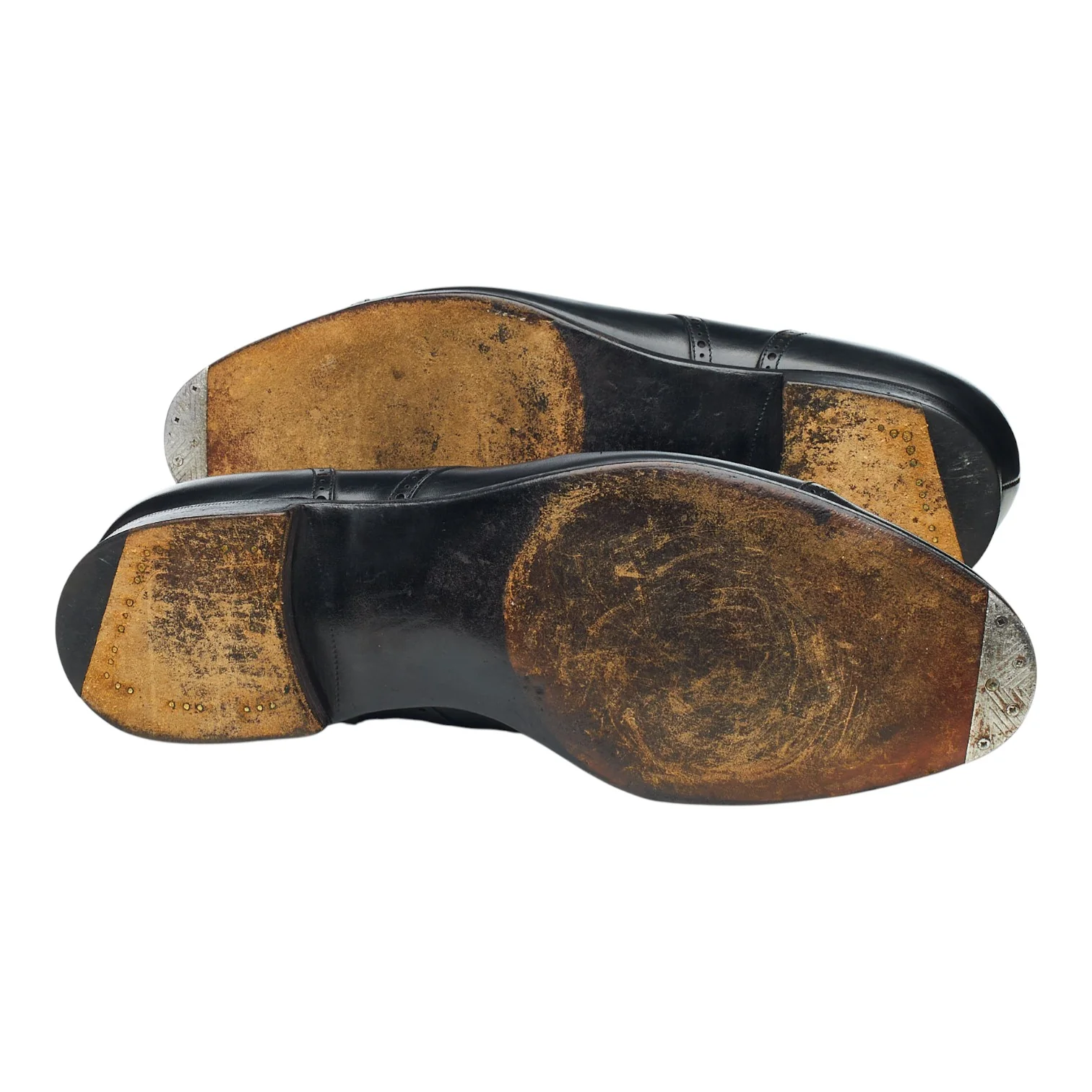 Black Leather Cap Toe Derby UK 8 F - Image 5