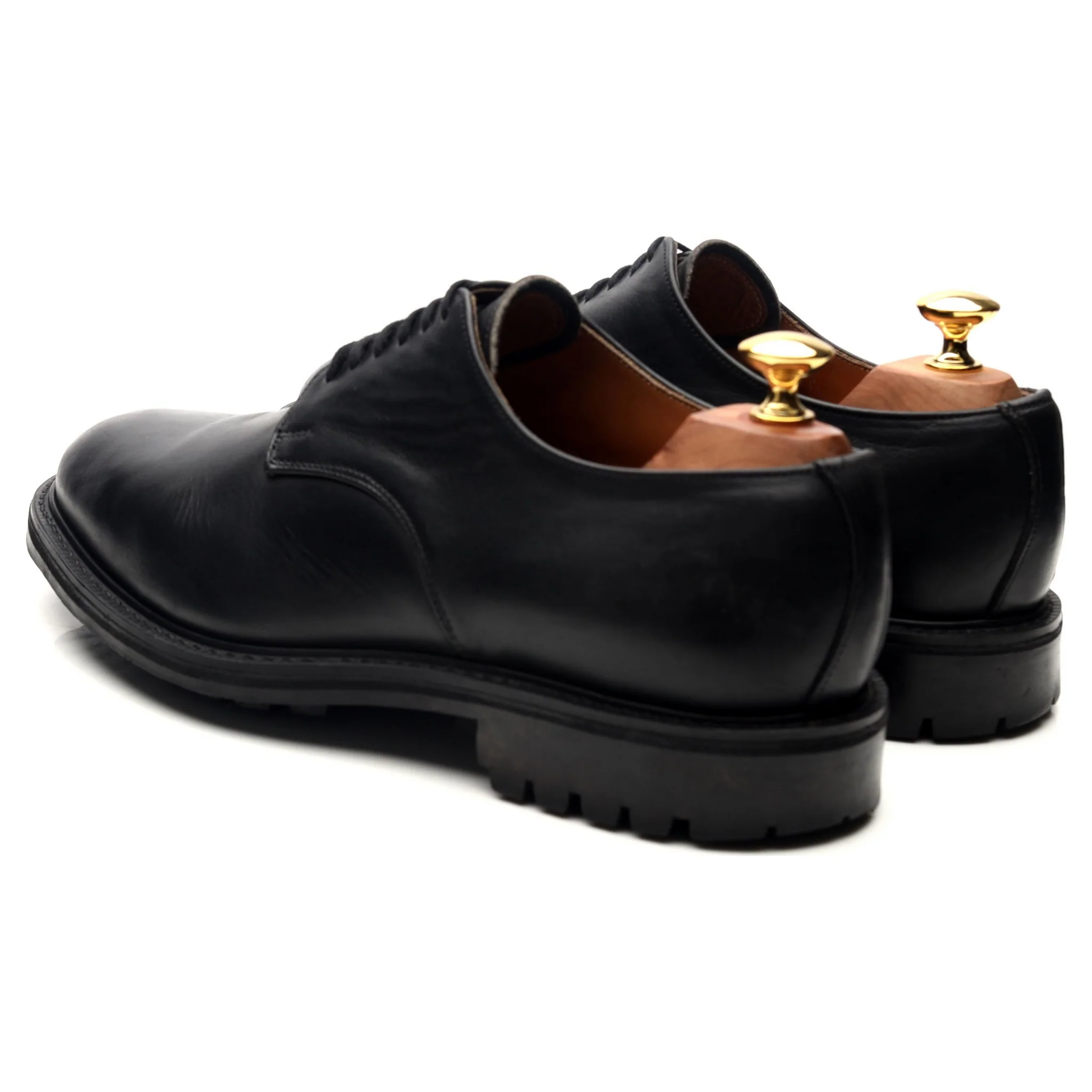 'Maine' Black Leather Derby UK 9 FX - Image 3