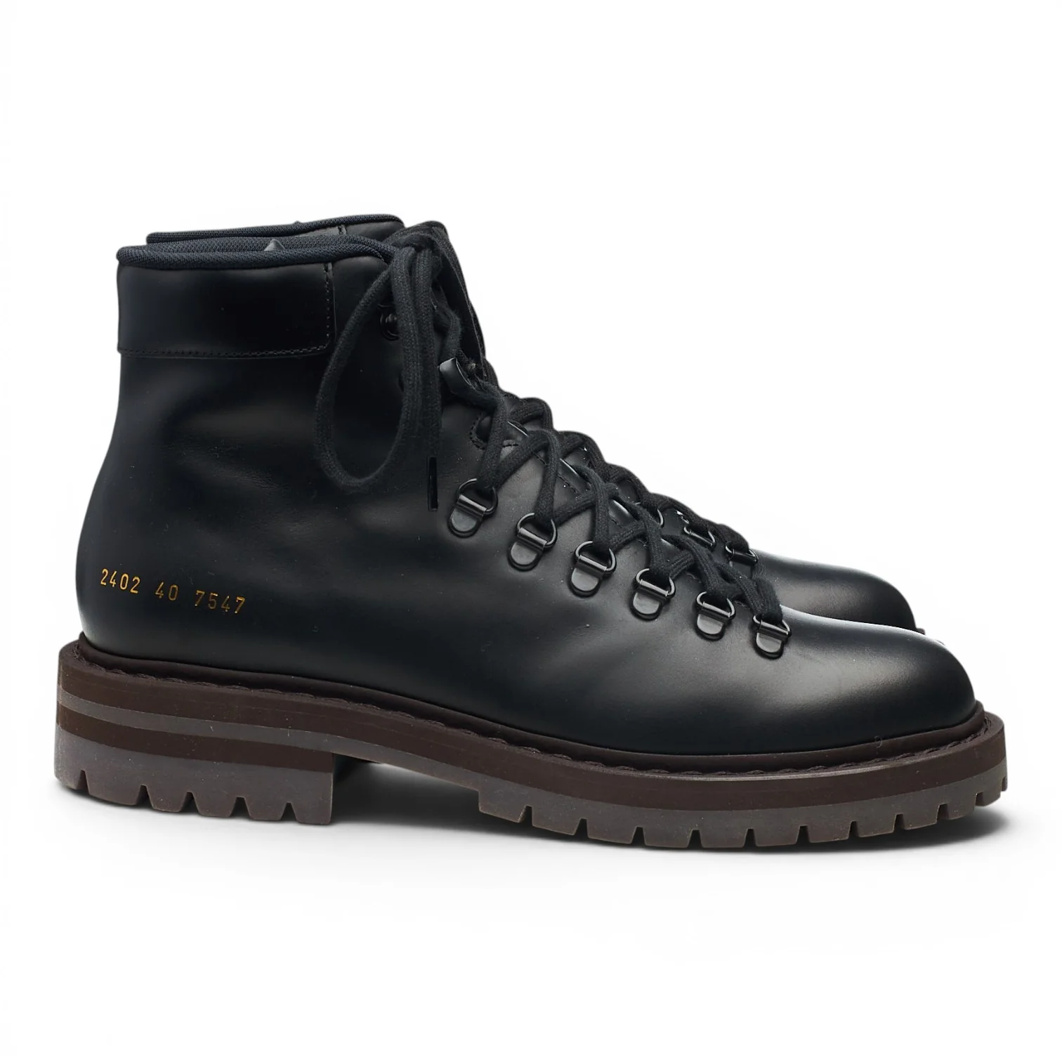 Black Leather Hiking Boots UK 6 EU 40