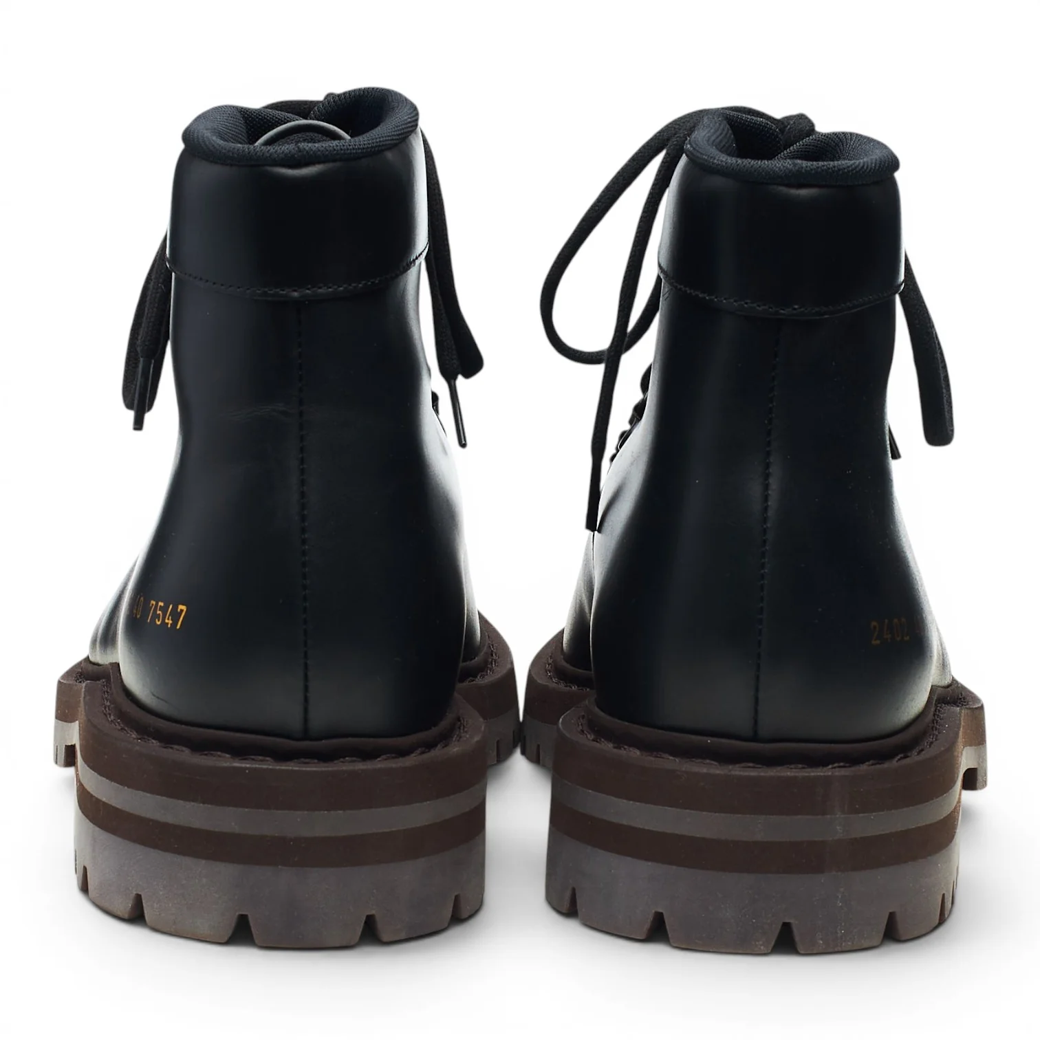 Black Leather Hiking Boots UK 6 EU 40 - Image 4