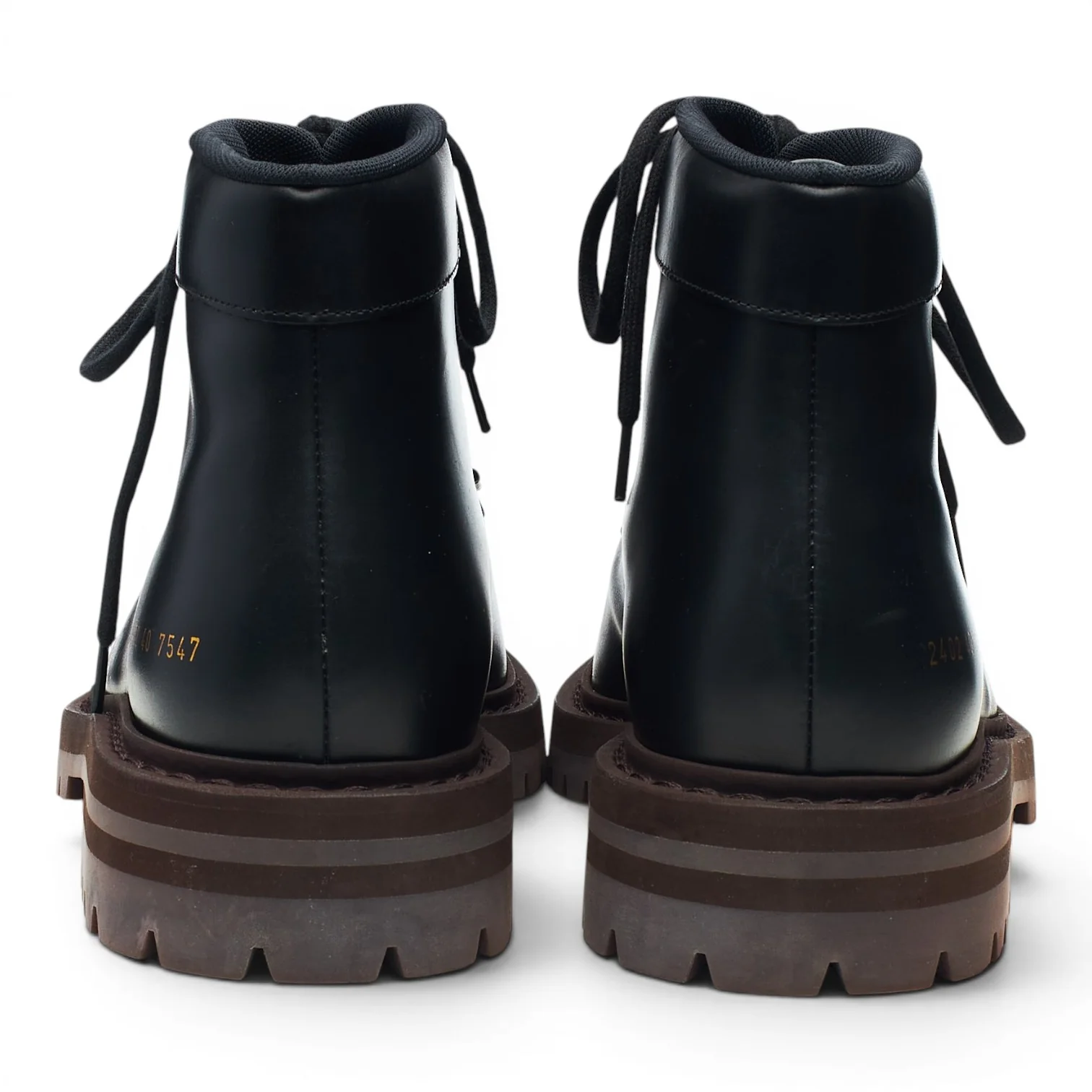 Black Leather Hiking Boots UK 6 EU 40 - Image 4