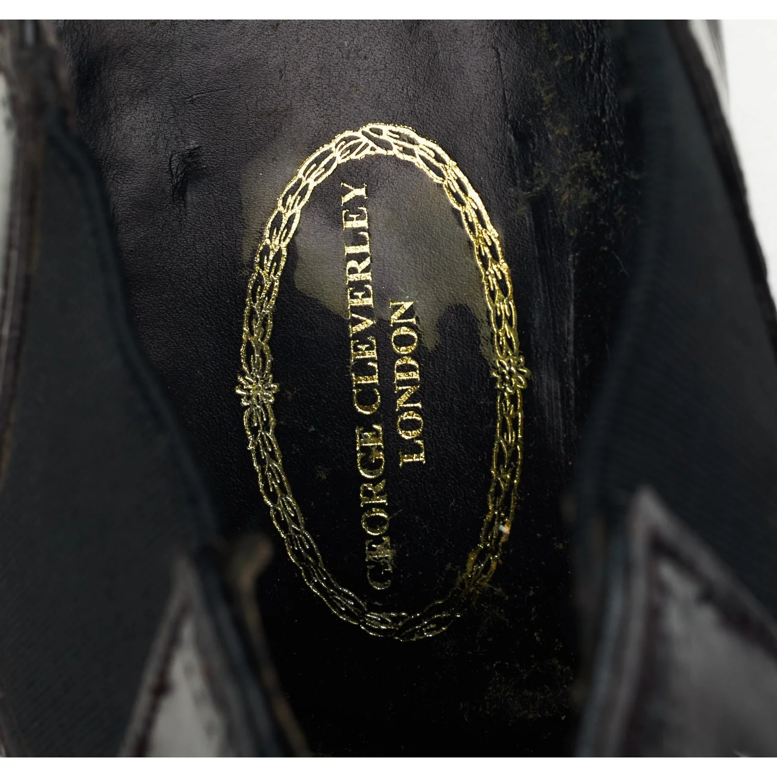 Black Leather Lazyman Slip On Brogue Loafers UK 6.5 E - Image 7