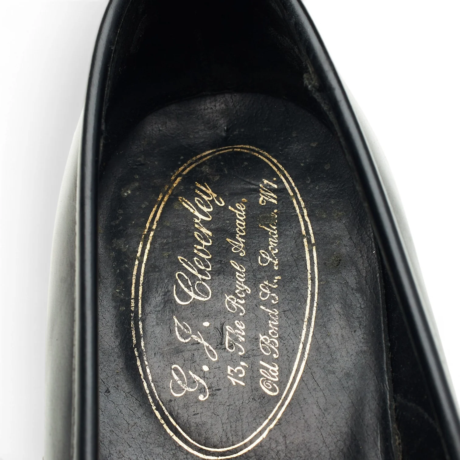 Black Leather Loafers UK 7.5 E - Image 7