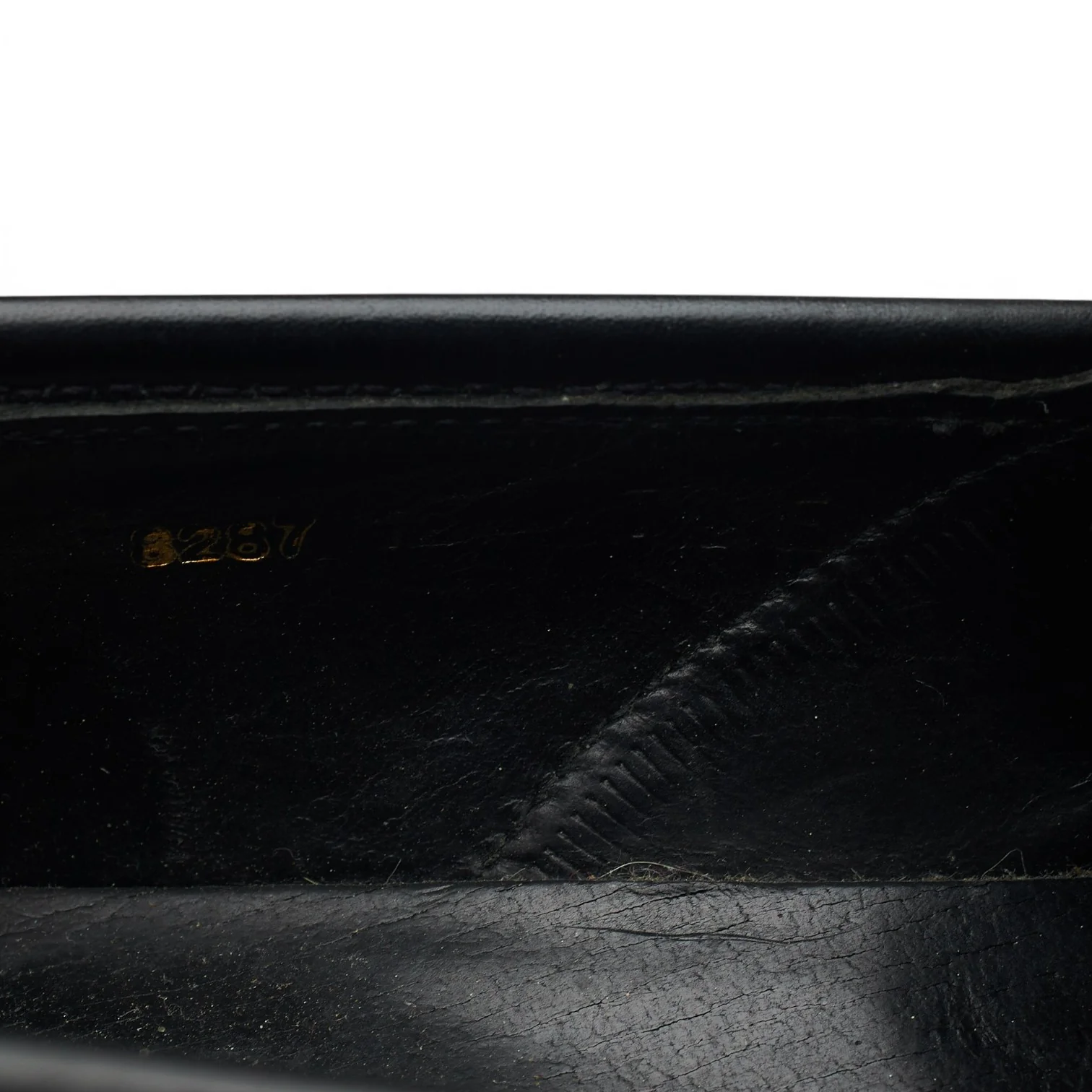 Black Leather Loafers UK 7.5 E - Image 8