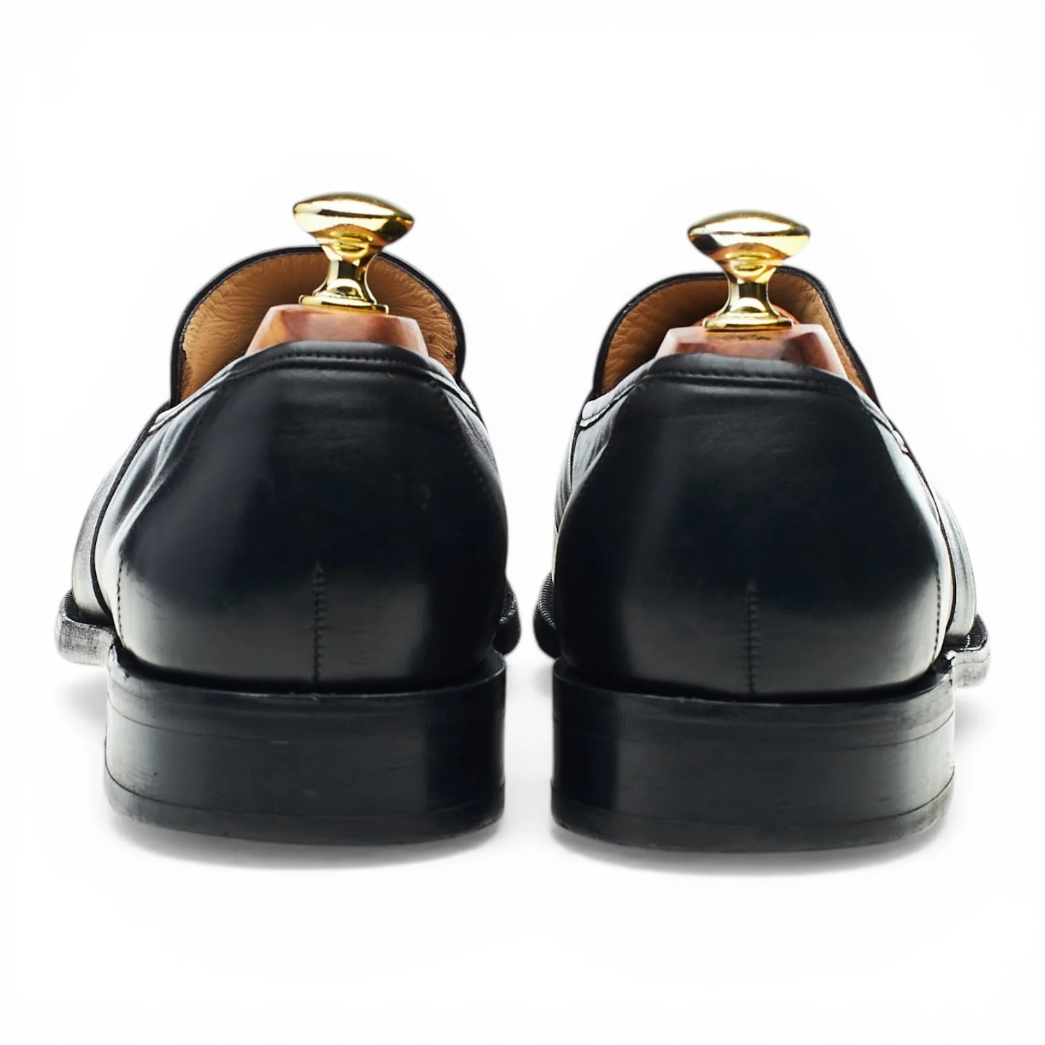 Black Leather Loafers UK 6.5 G - Image 4