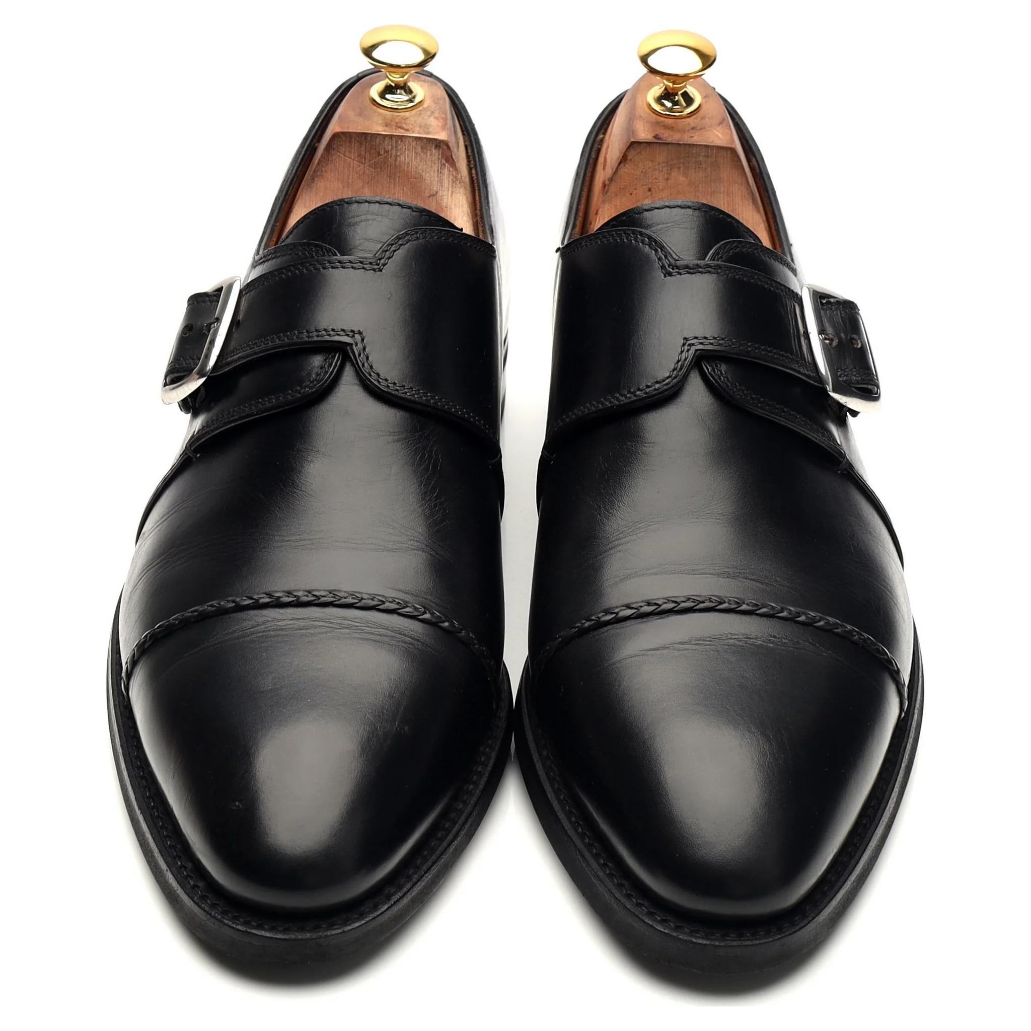 Black Leather Monk Strap UK 12 - Image 2