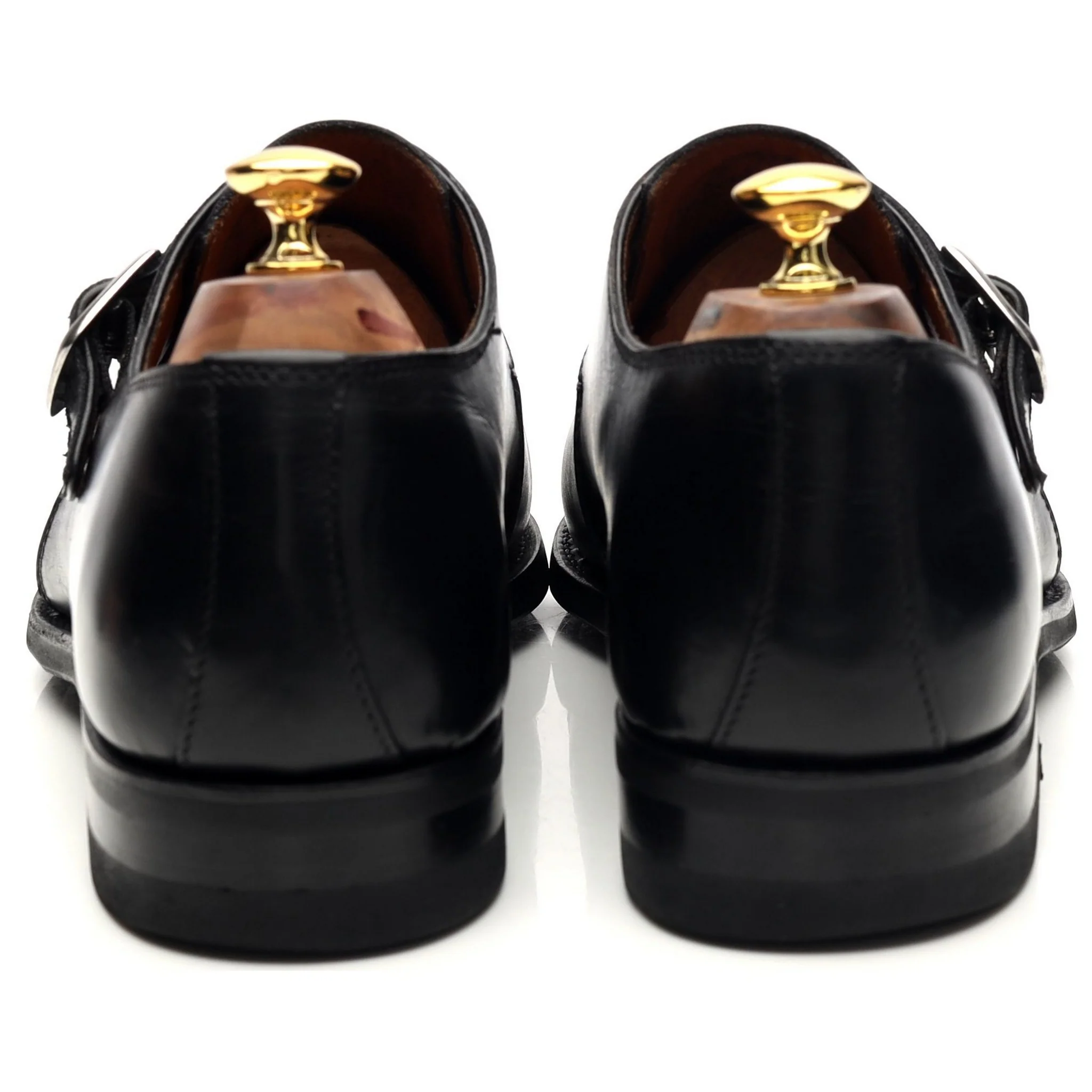 Black Leather Monk Strap UK 12 - Image 4