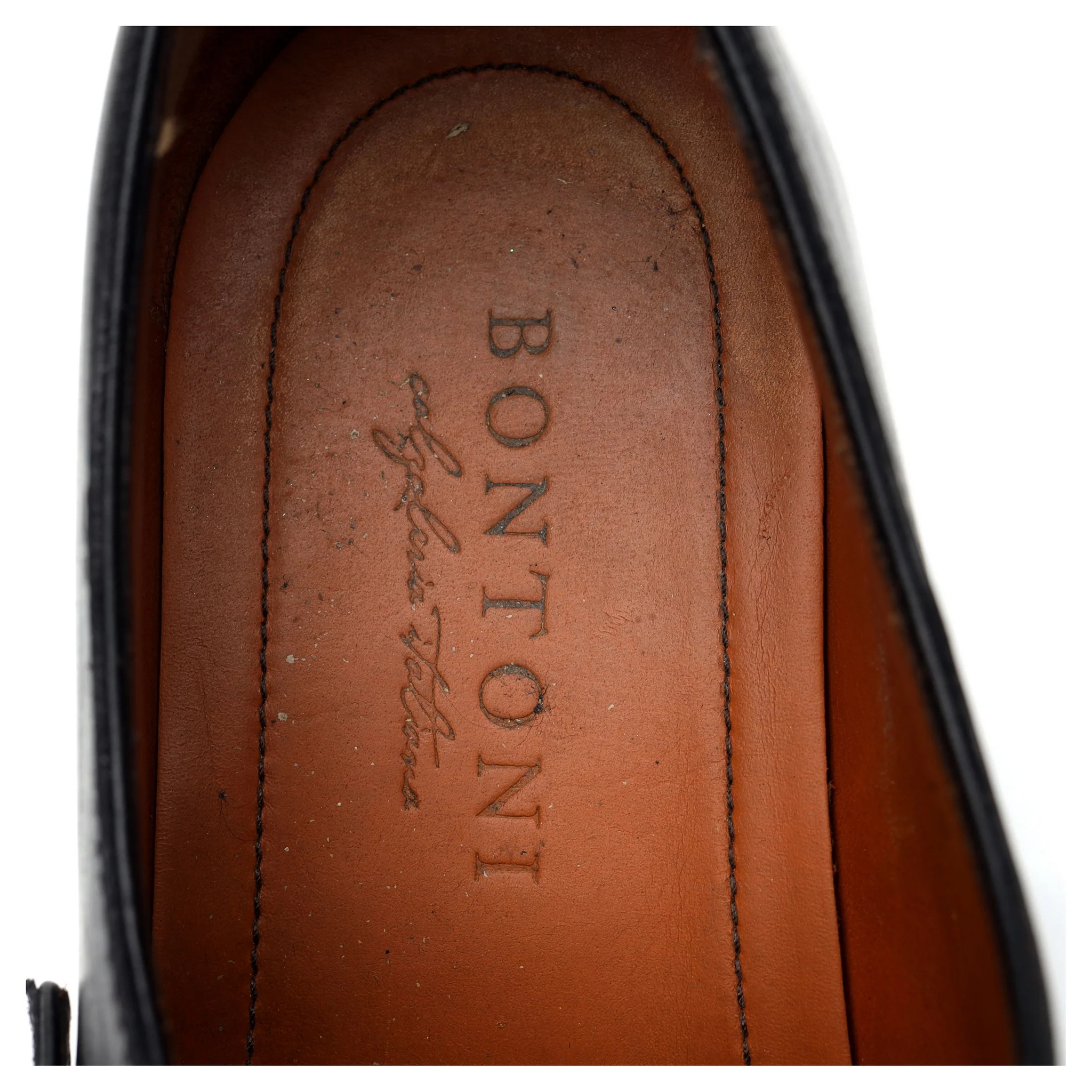 Black Leather Monk Strap UK 12 - Image 6
