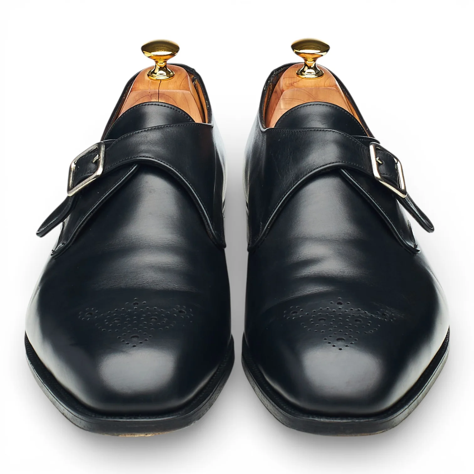 Black Leather Monk Strap UK 12 - Image 2
