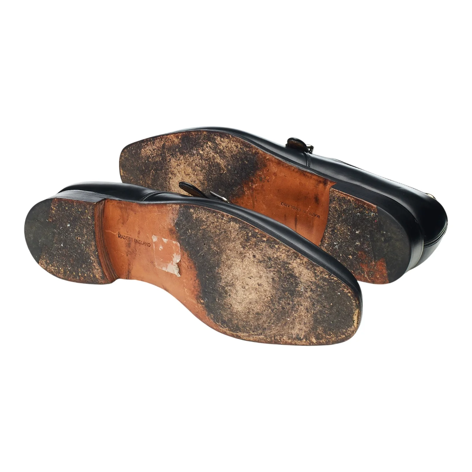Black Leather Monk Strap UK 12 - Image 5