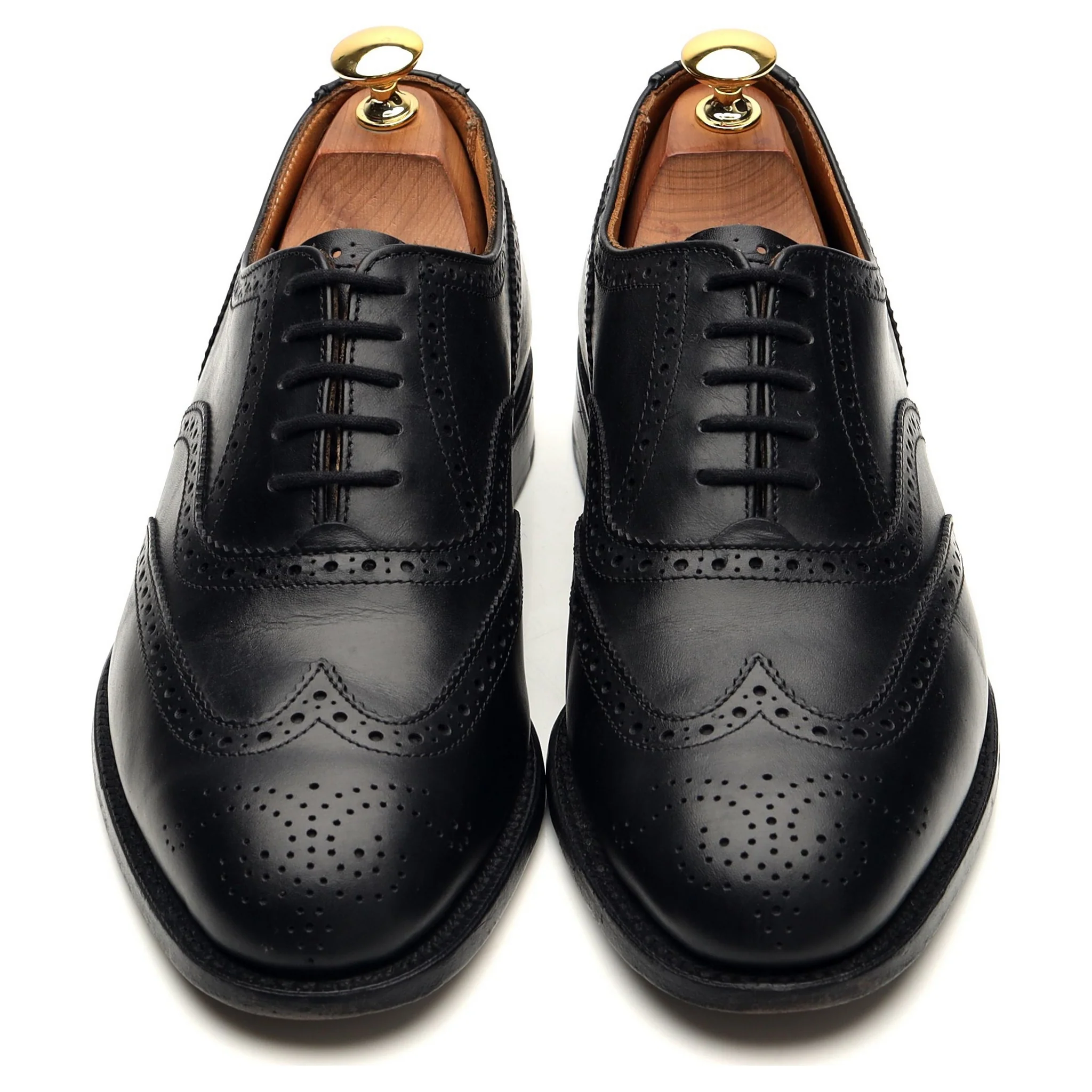 Black Leather Oxford Brogues UK 6.5 - Image 2