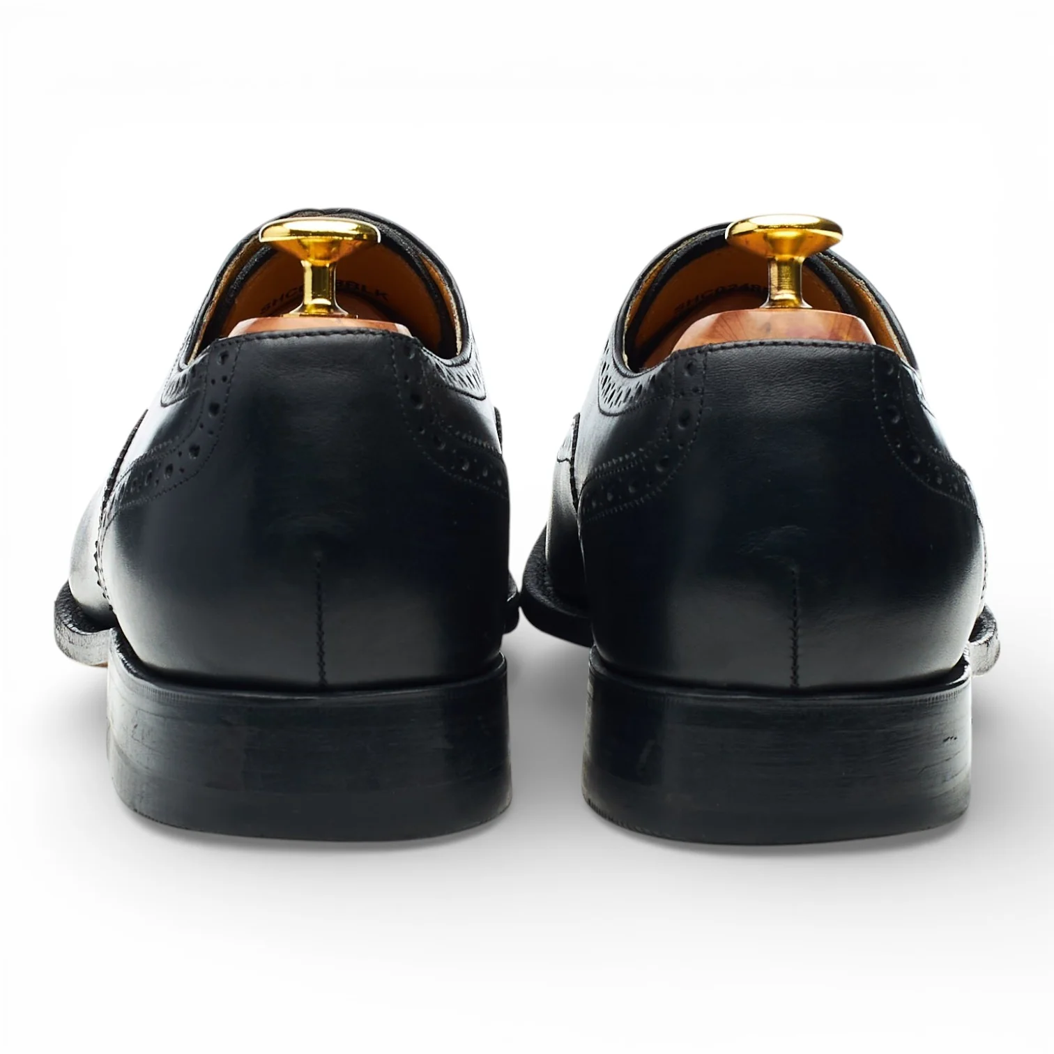 Black Leather Oxford Brogues UK 8.5 - Image 4