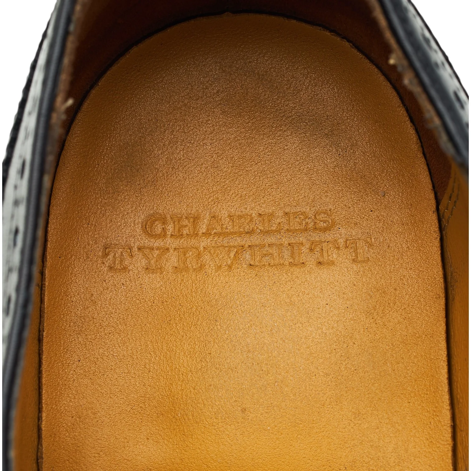 Black Leather Oxford Brogues UK 8.5 - Image 6