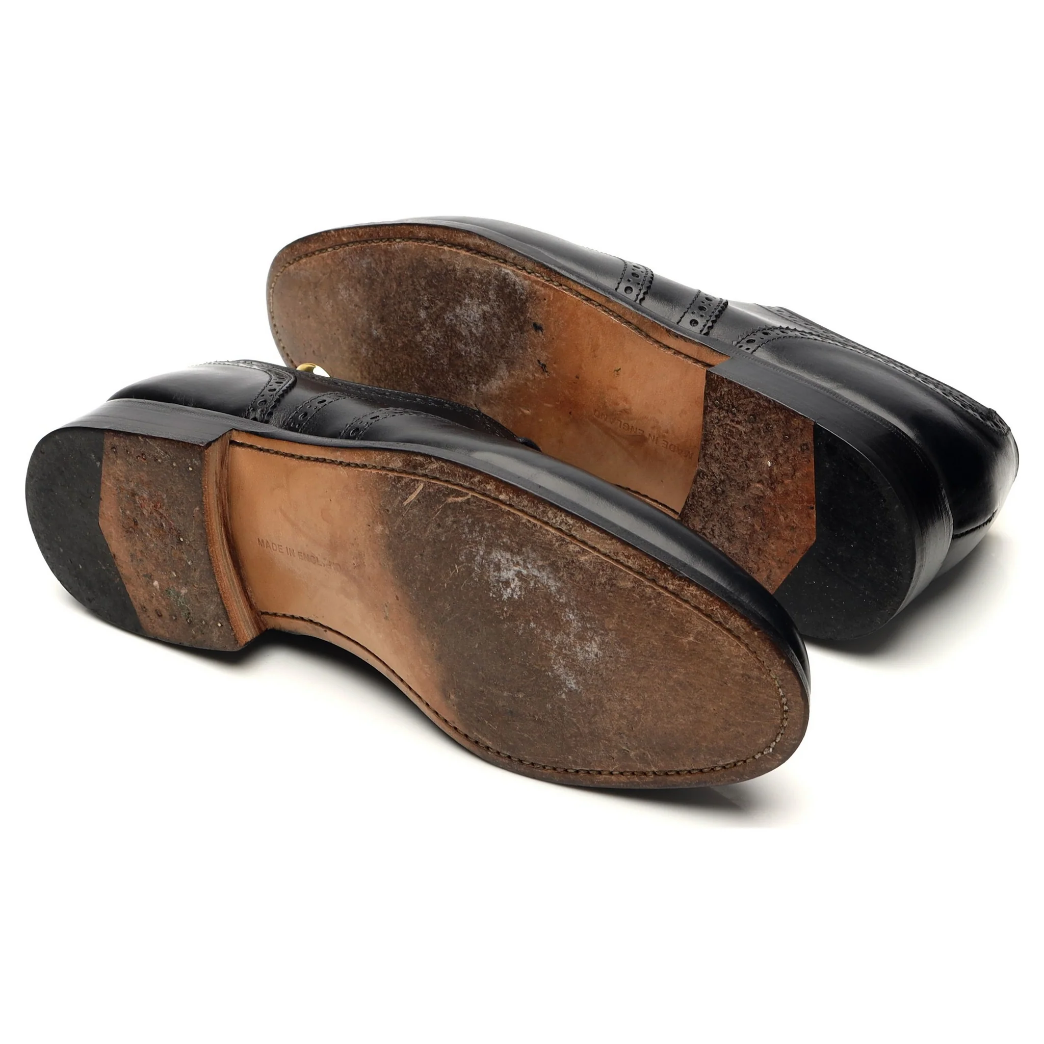 'Epsom' Black Leather Oxford Brogues UK 7 - Image 5