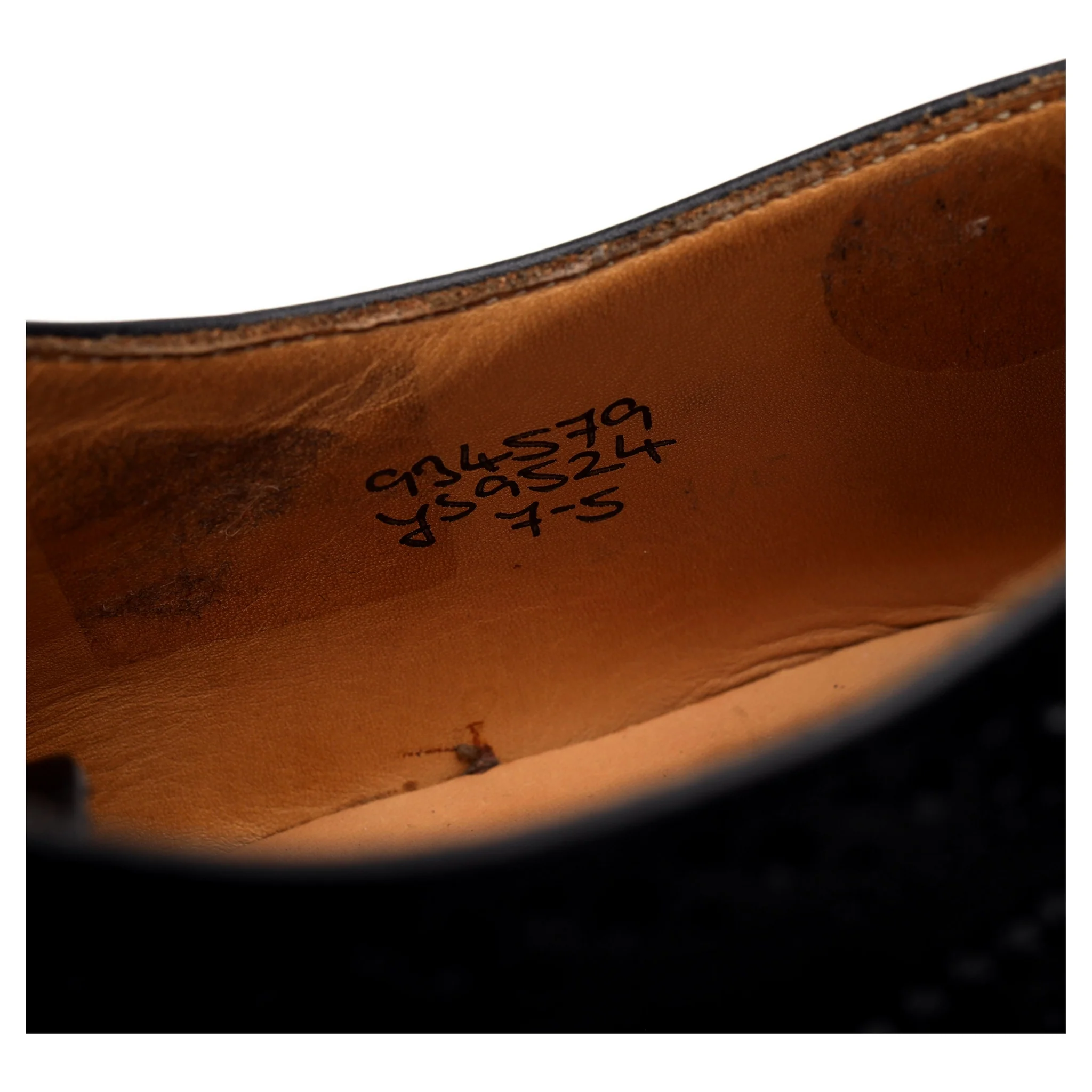 'Epsom' Black Leather Oxford Brogues UK 7 - Image 7