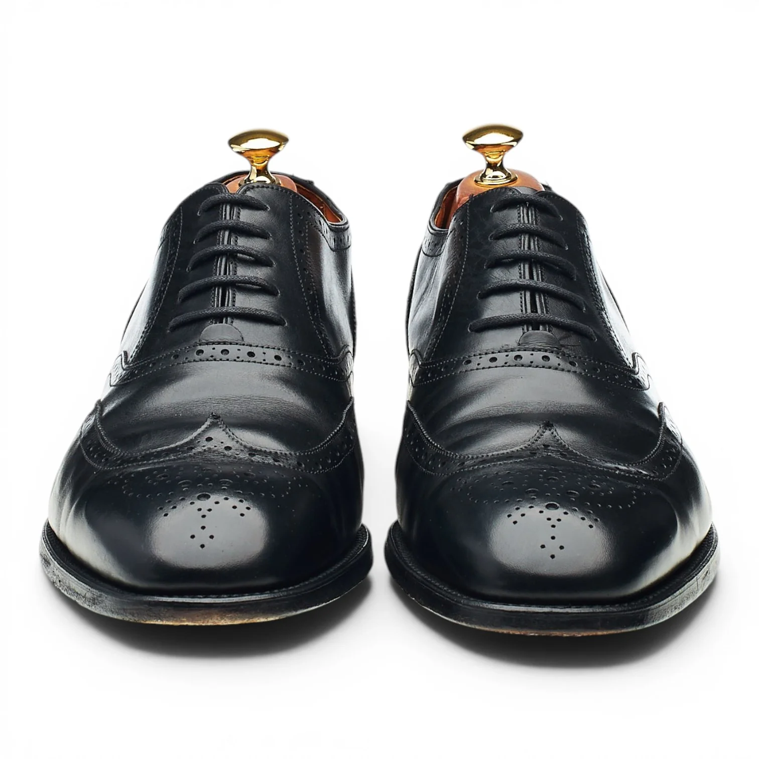 Black Leather Oxford Brogues UK 9.5 G - Image 2