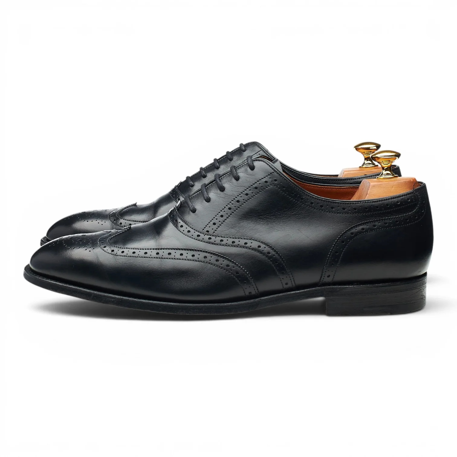 Black Leather Oxford Brogues UK 9.5 G - Image 3