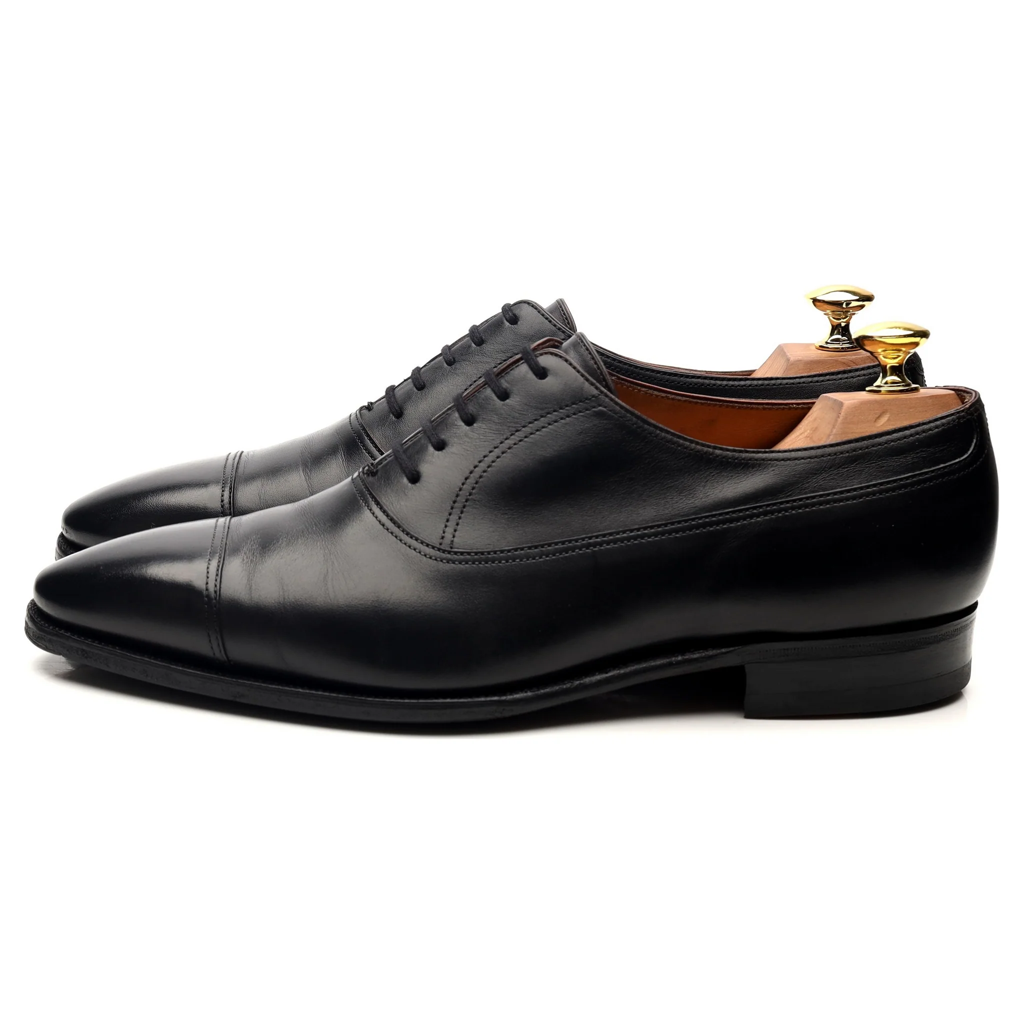 Black Leather Oxford UK 8 - Image 2