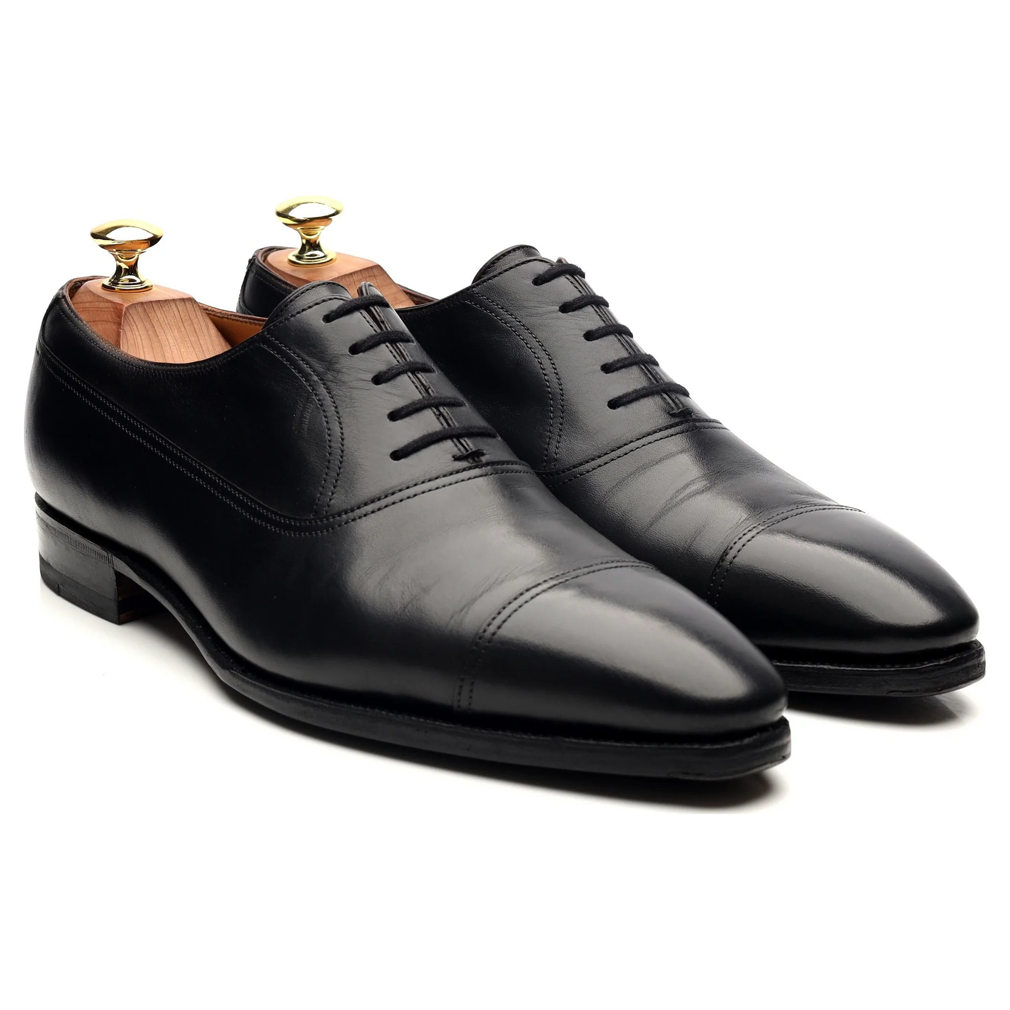 Black Leather Oxford UK 8 - Image 7
