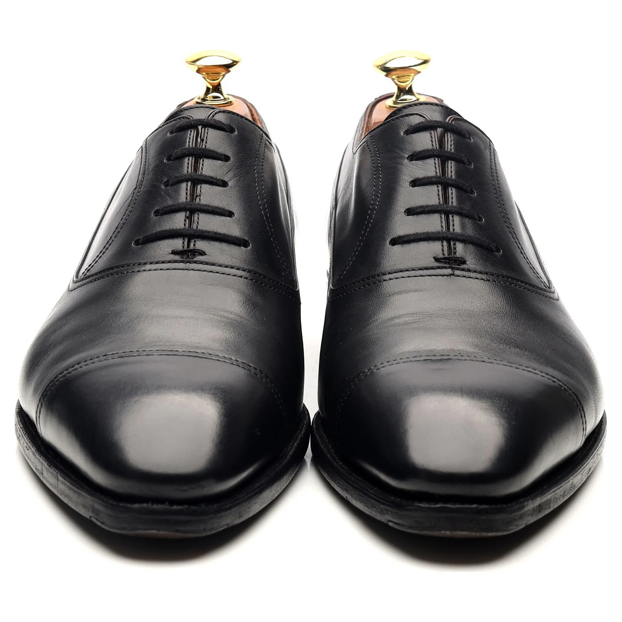Black Leather Oxford UK 8 - Image 8