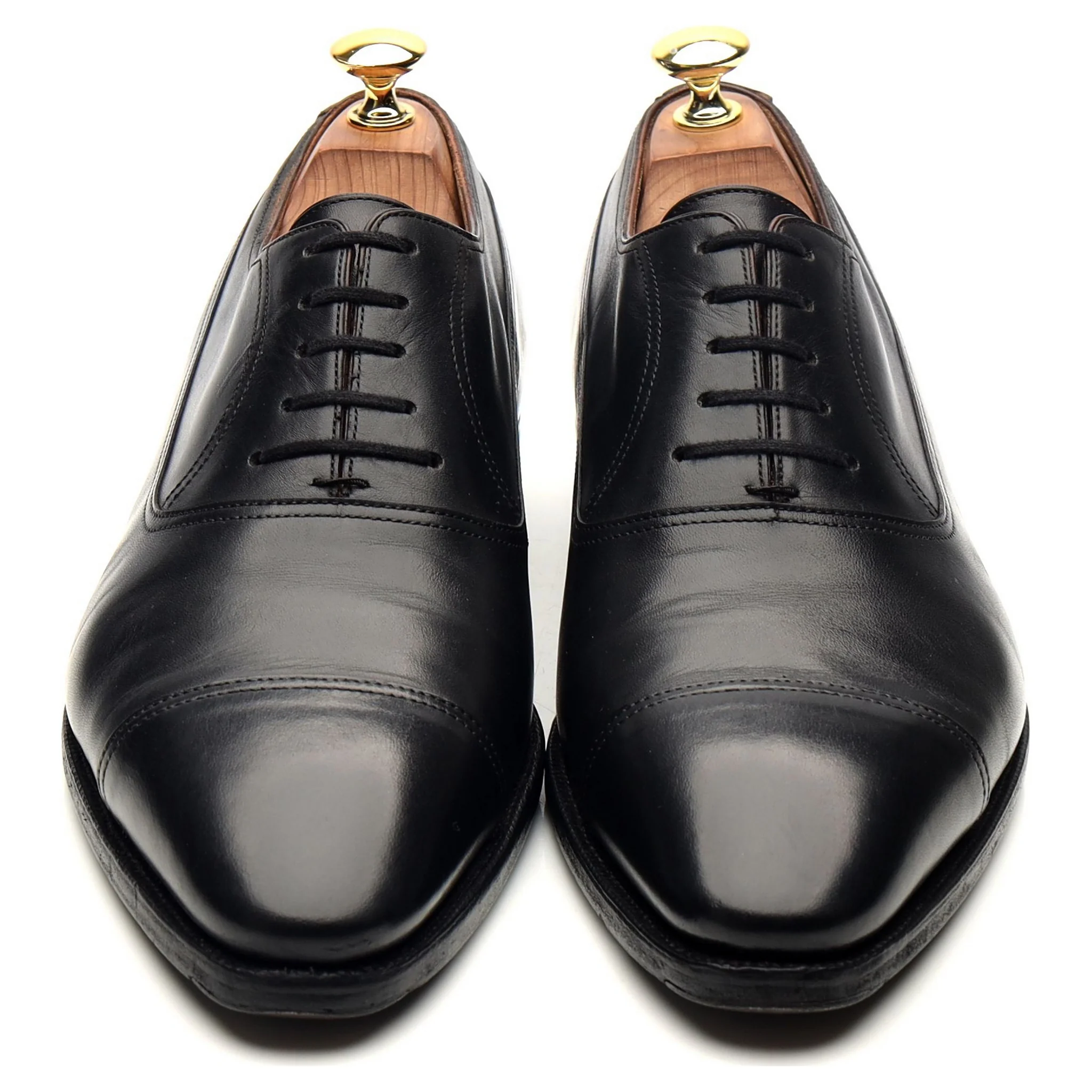 Black Leather Oxford UK 8 - Image 9