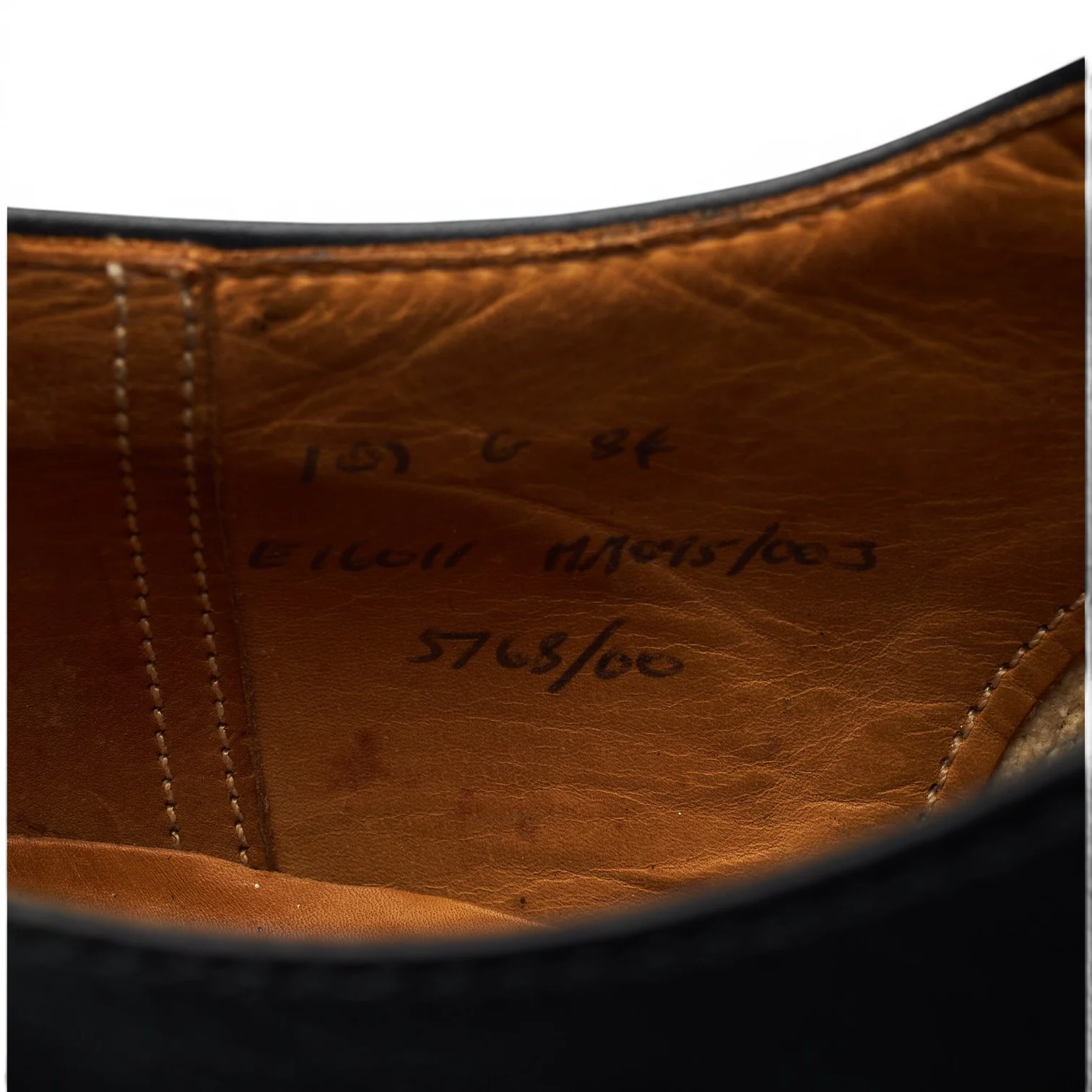 Black Leather Oxford UK 10.5 G - Image 7
