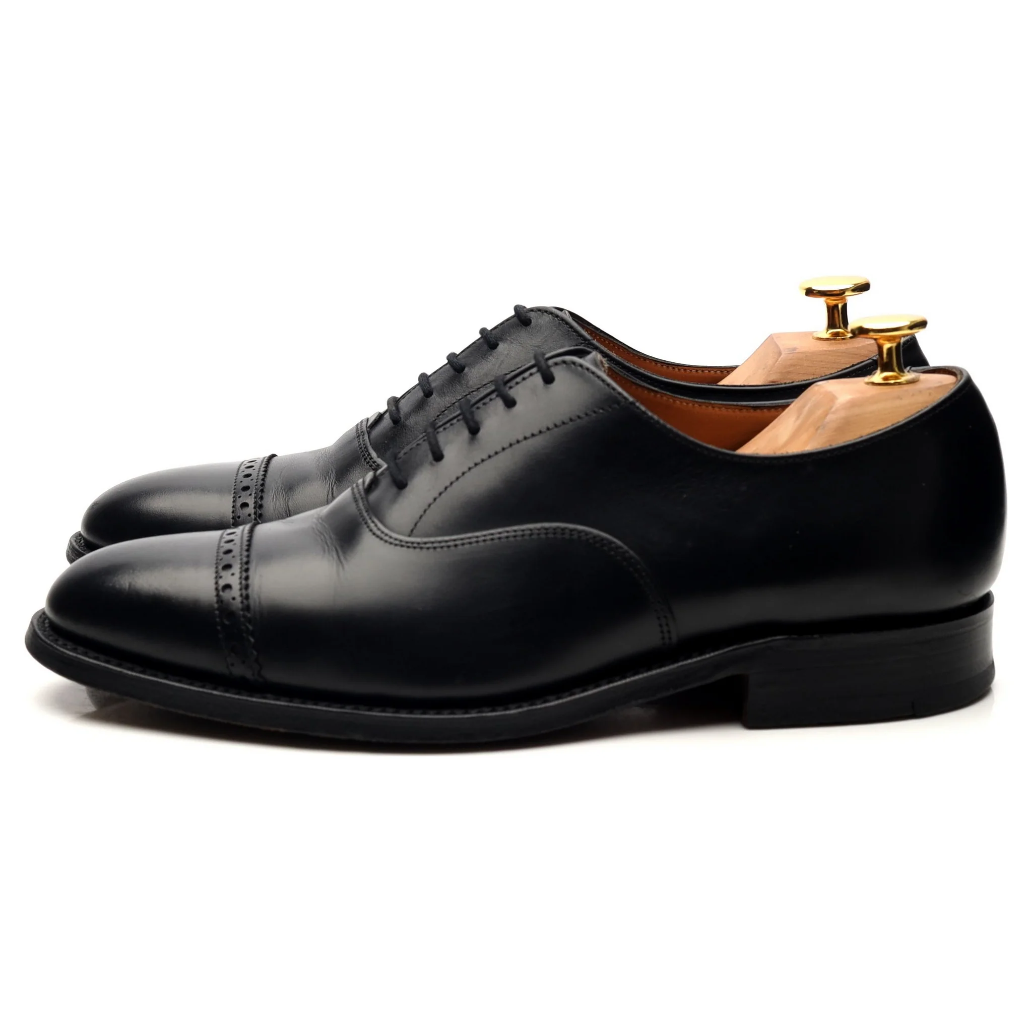 Black Leather Oxford UK 6.5 E - Image 2
