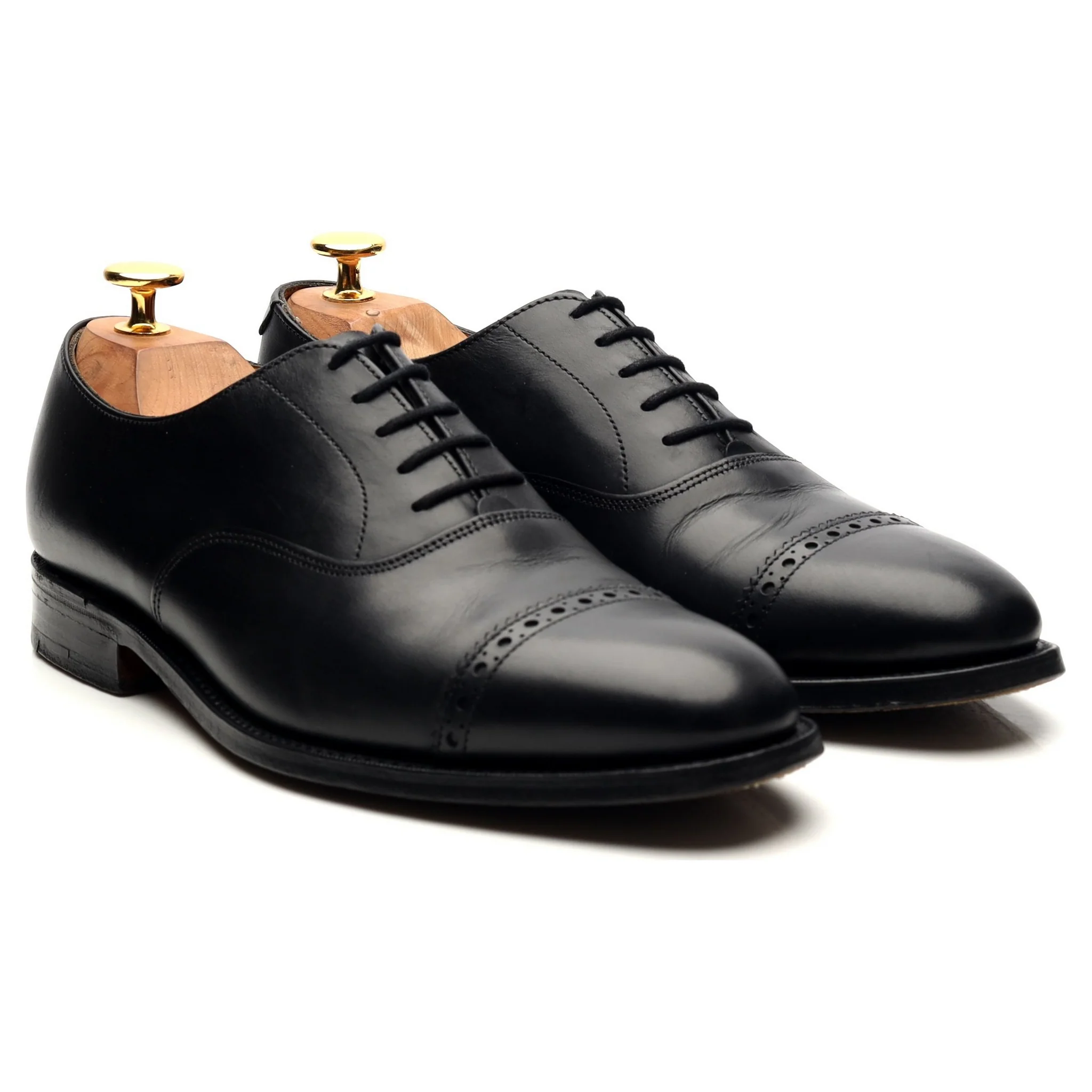 Black Leather Oxford UK 6.5 E - Image 7