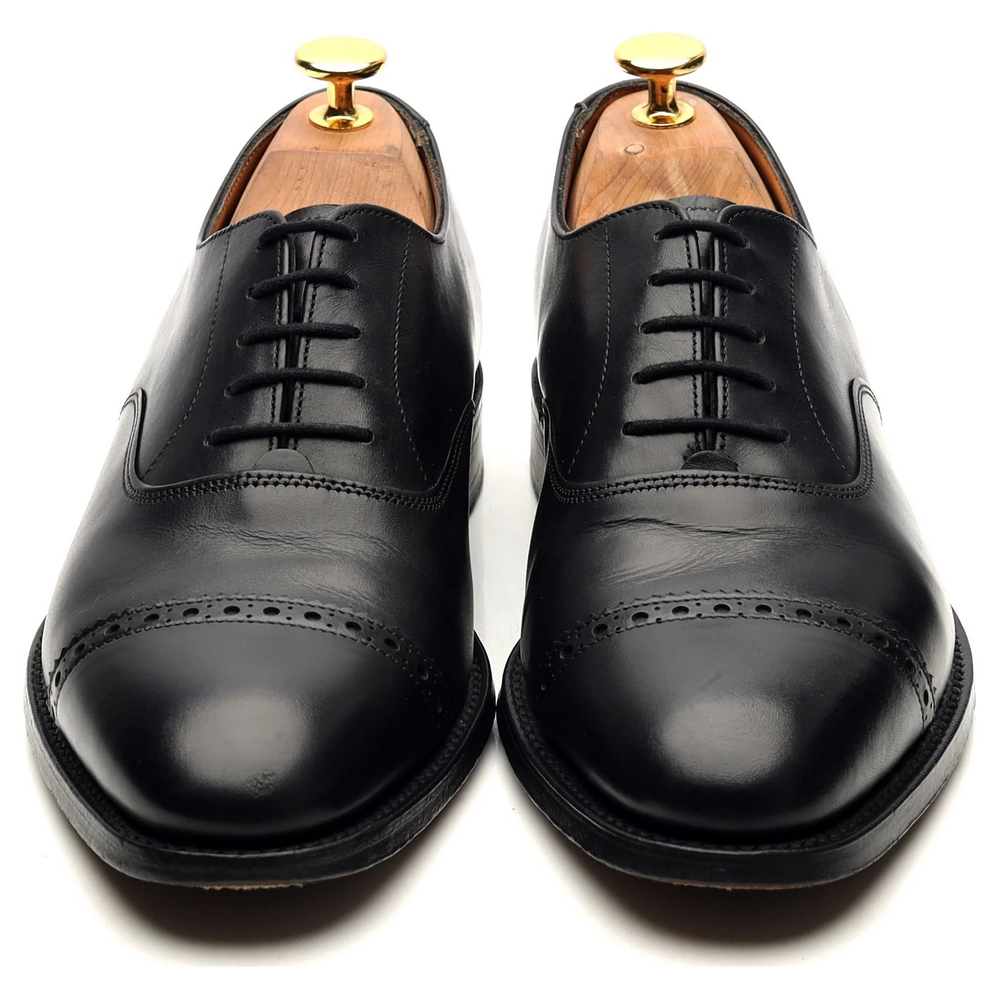 Black Leather Oxford UK 6.5 E - Image 9