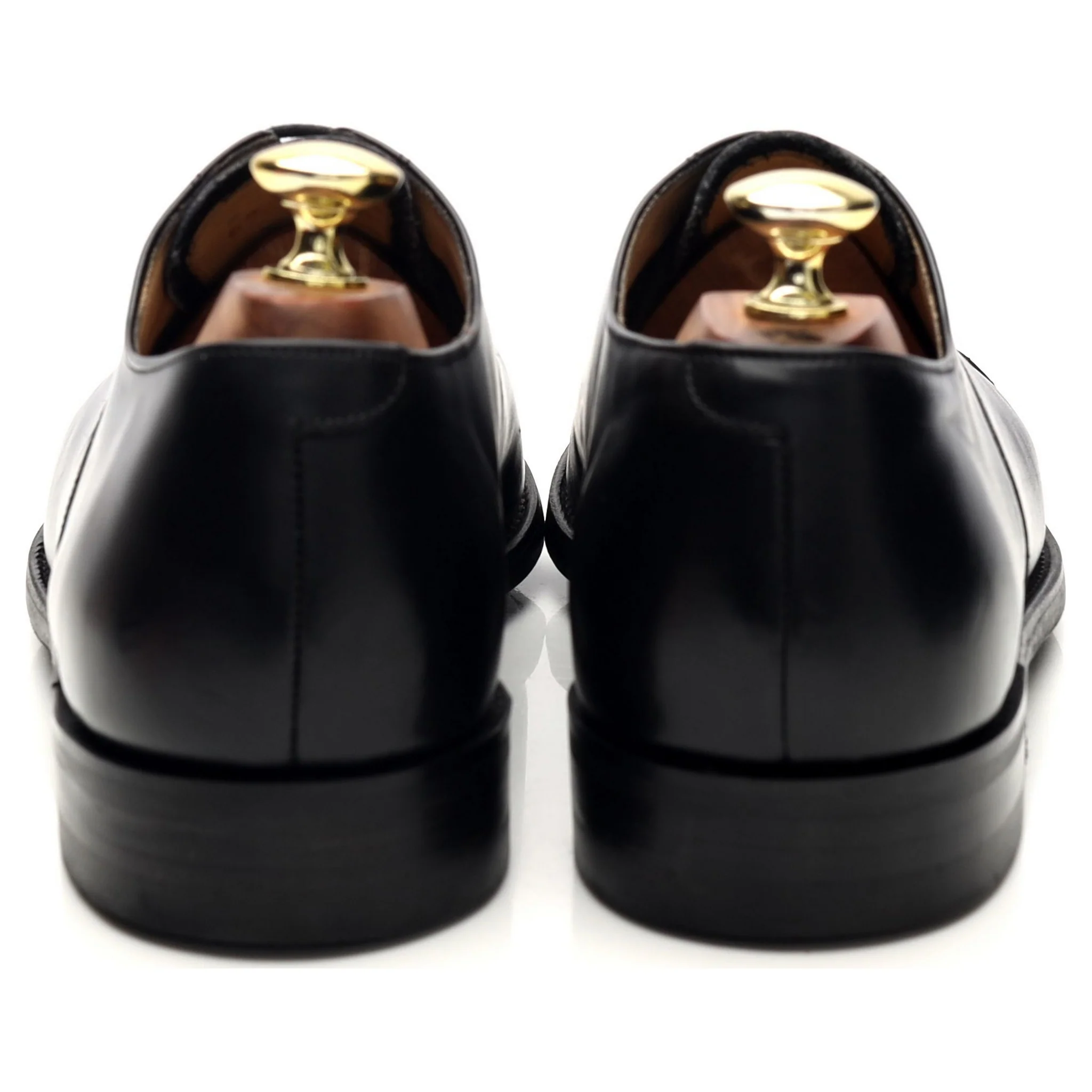 Black Leather Oxford UK 7.5 E - Image 4