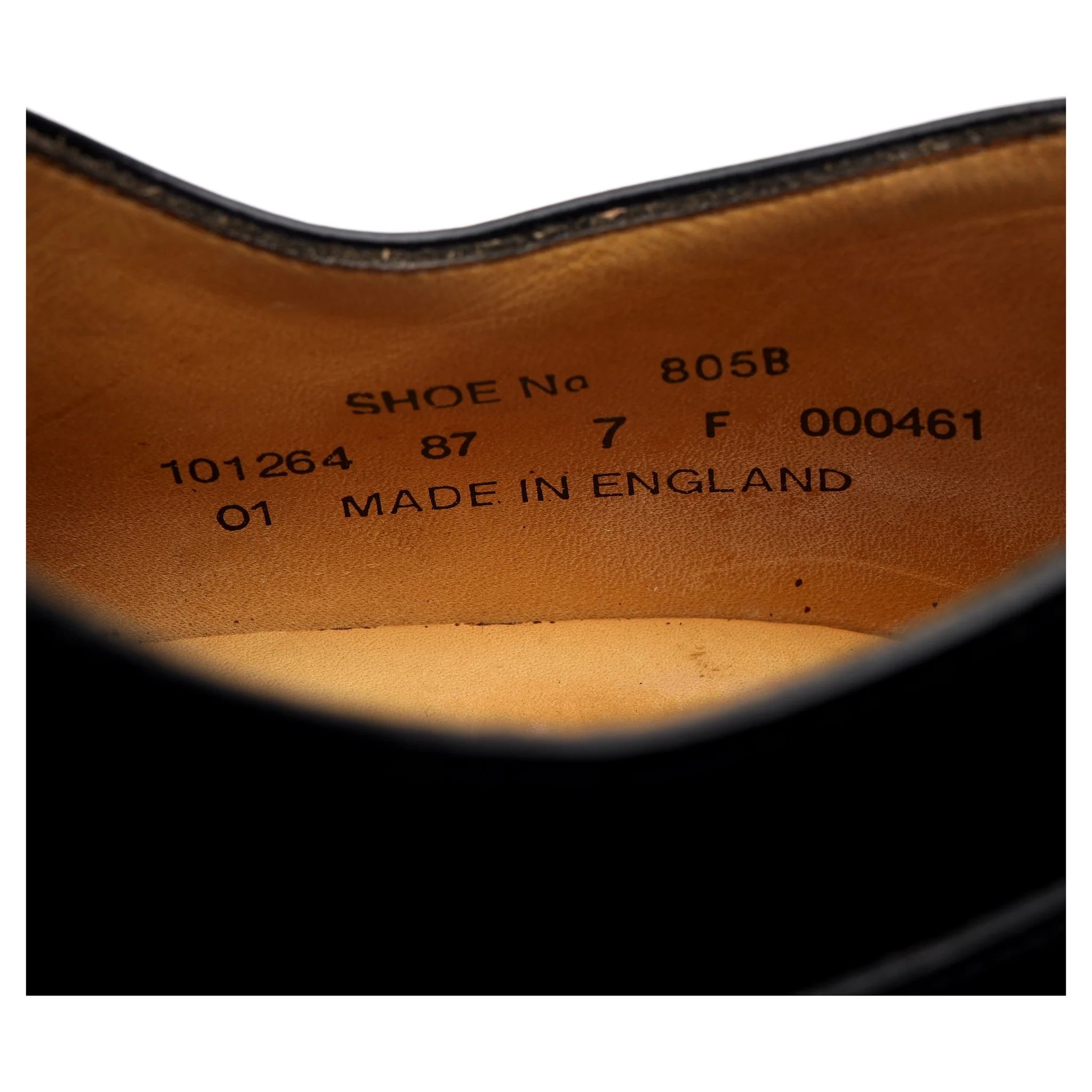'805' Black Leather Oxford UK 7 F - Image 13
