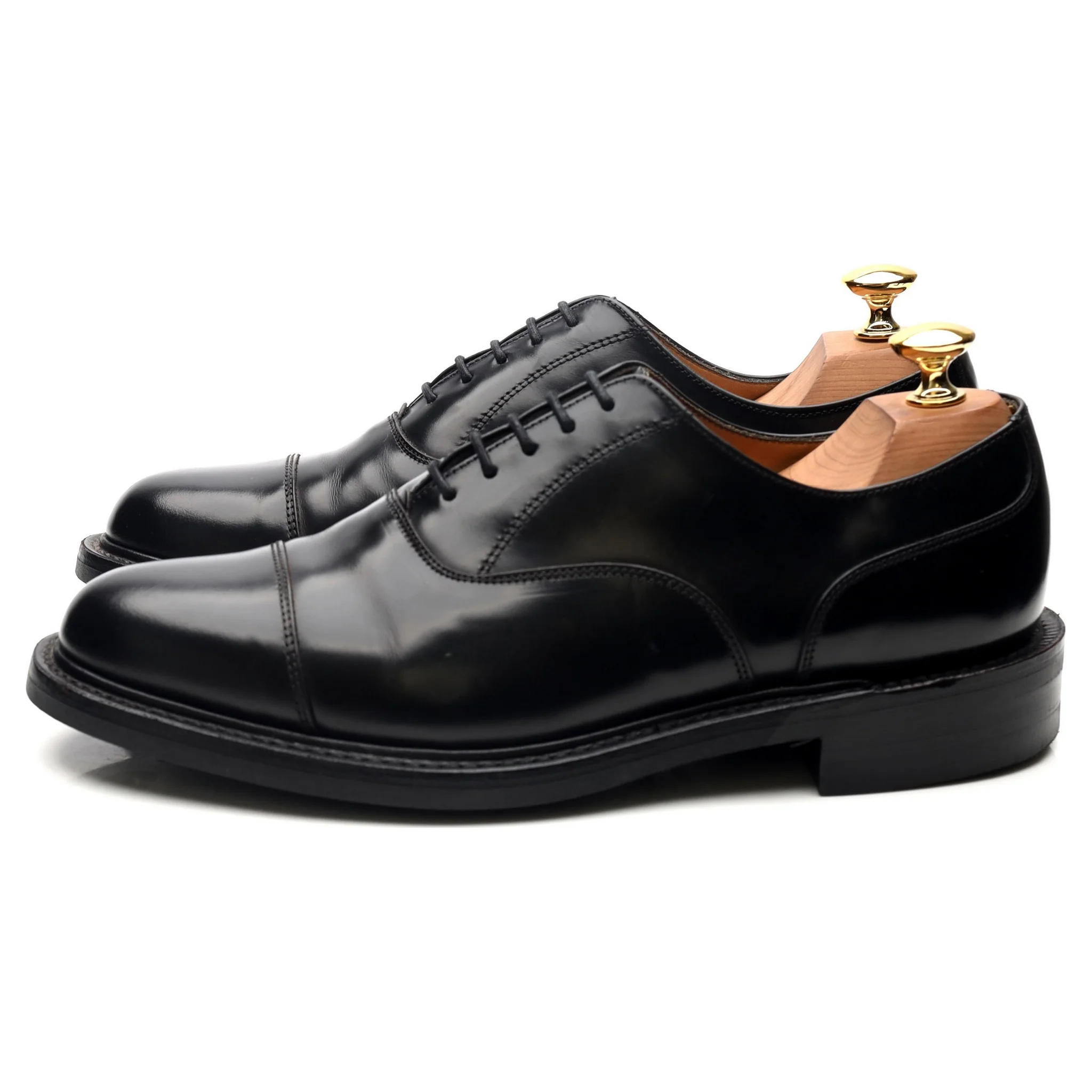 '805' Black Leather Oxford UK 7 F - Image 2