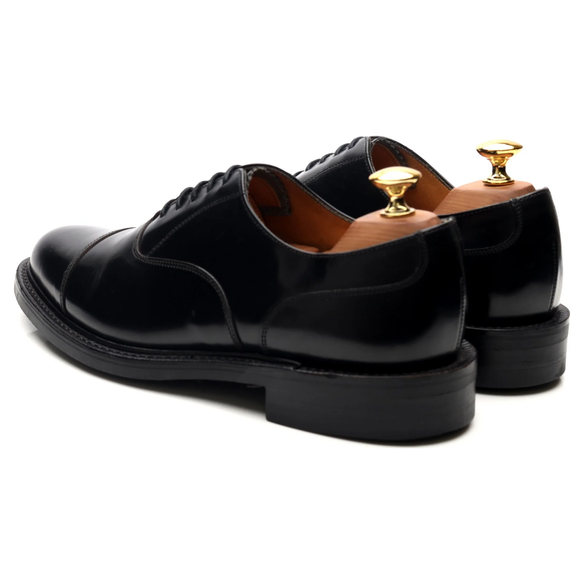 '805' Black Leather Oxford UK 7 F - Image 3
