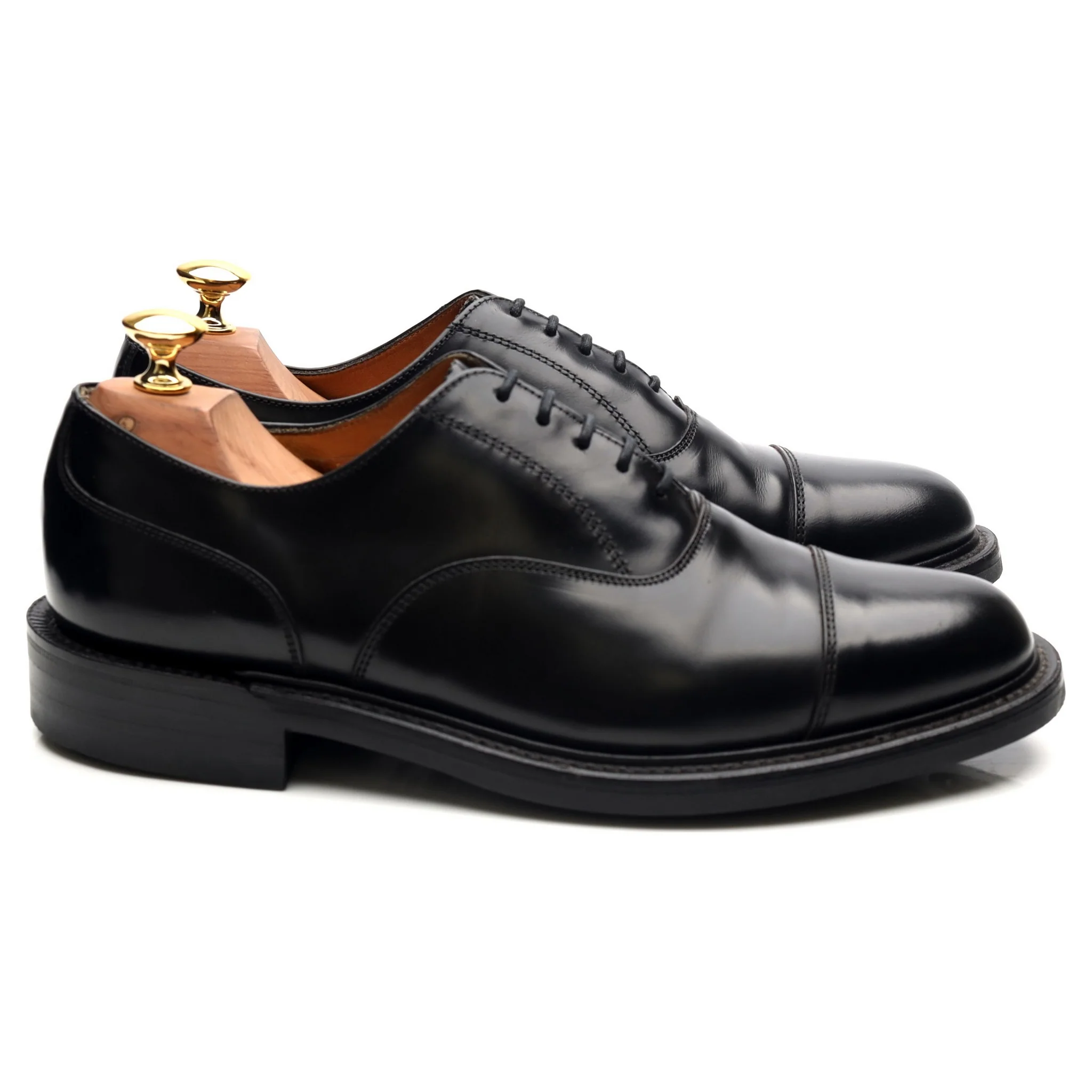 '805' Black Leather Oxford UK 7 F - Image 6