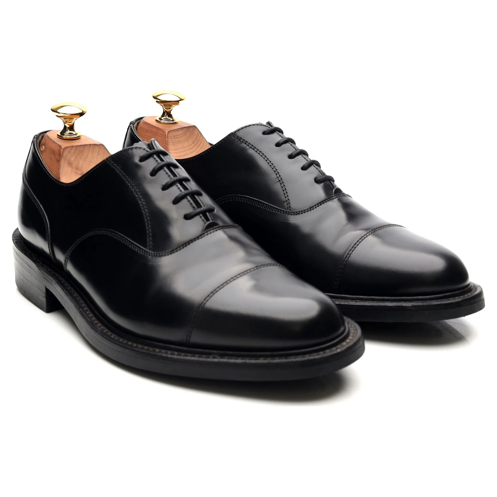 '805' Black Leather Oxford UK 7 F - Image 7