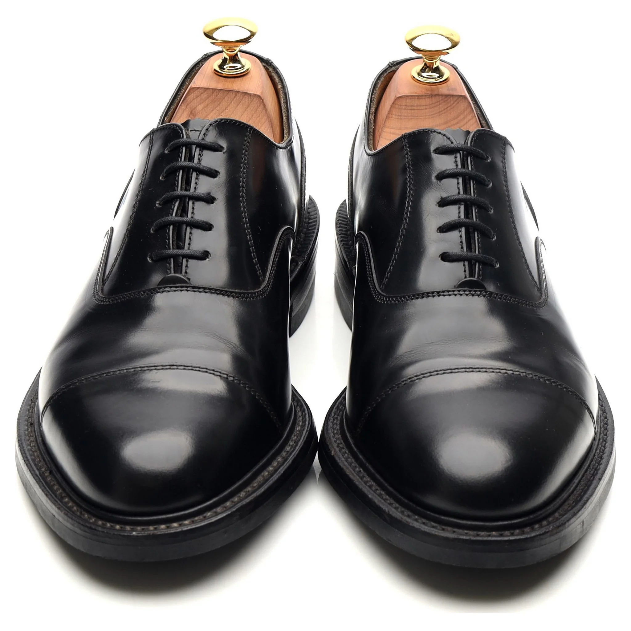 '805' Black Leather Oxford UK 7 F - Image 9