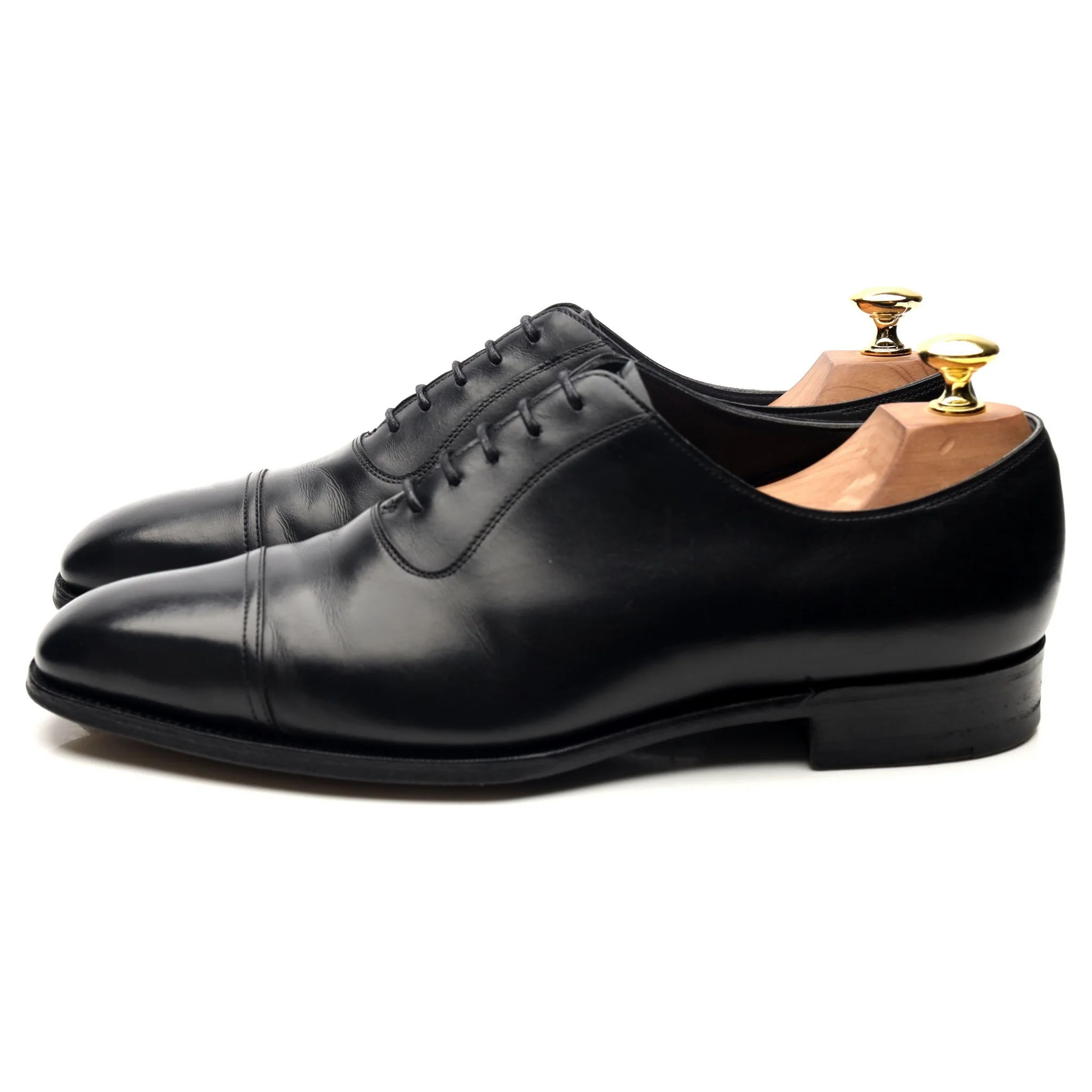 Black Leather Oxford UK 8.5 E - Image 2
