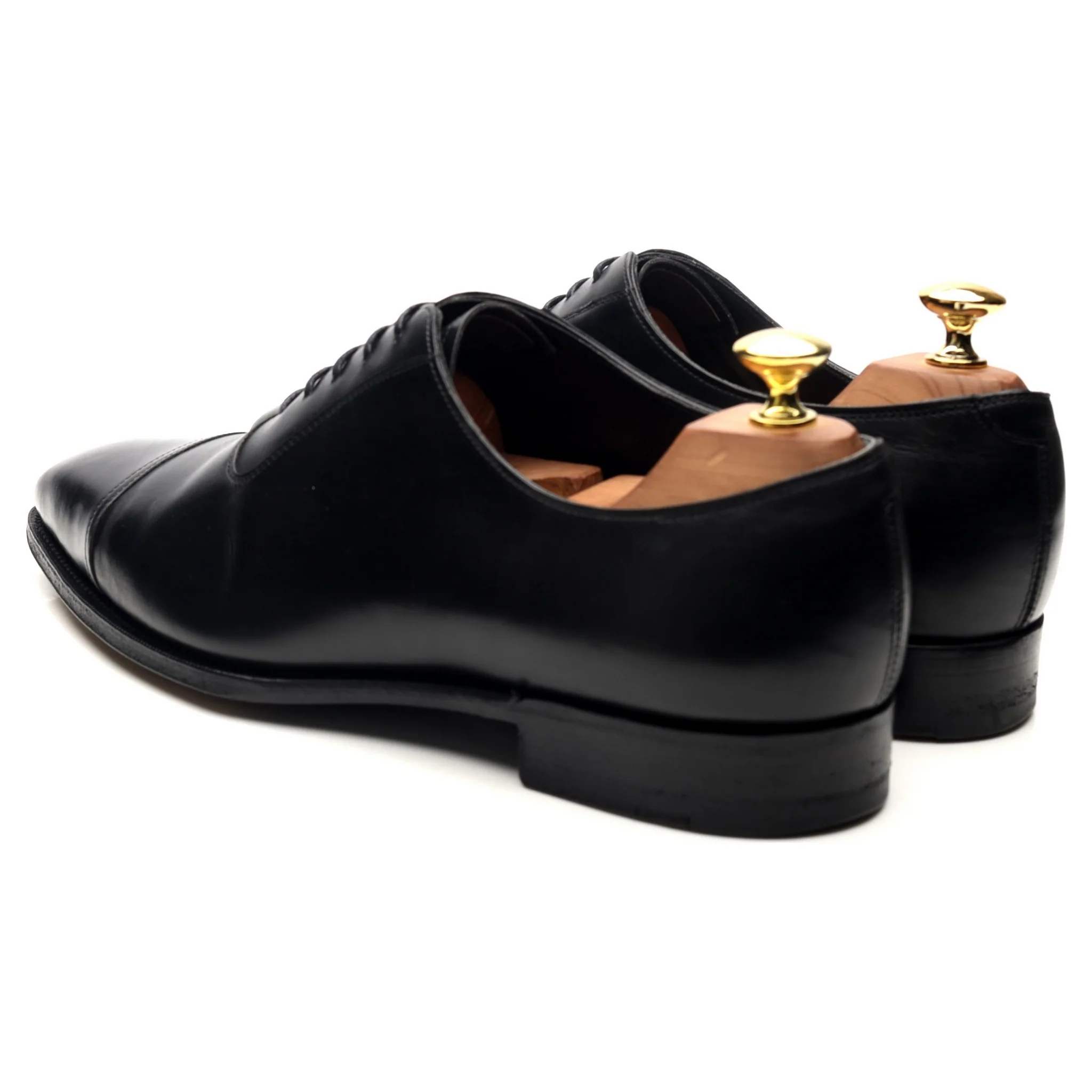 Black Leather Oxford UK 8.5 E - Image 3