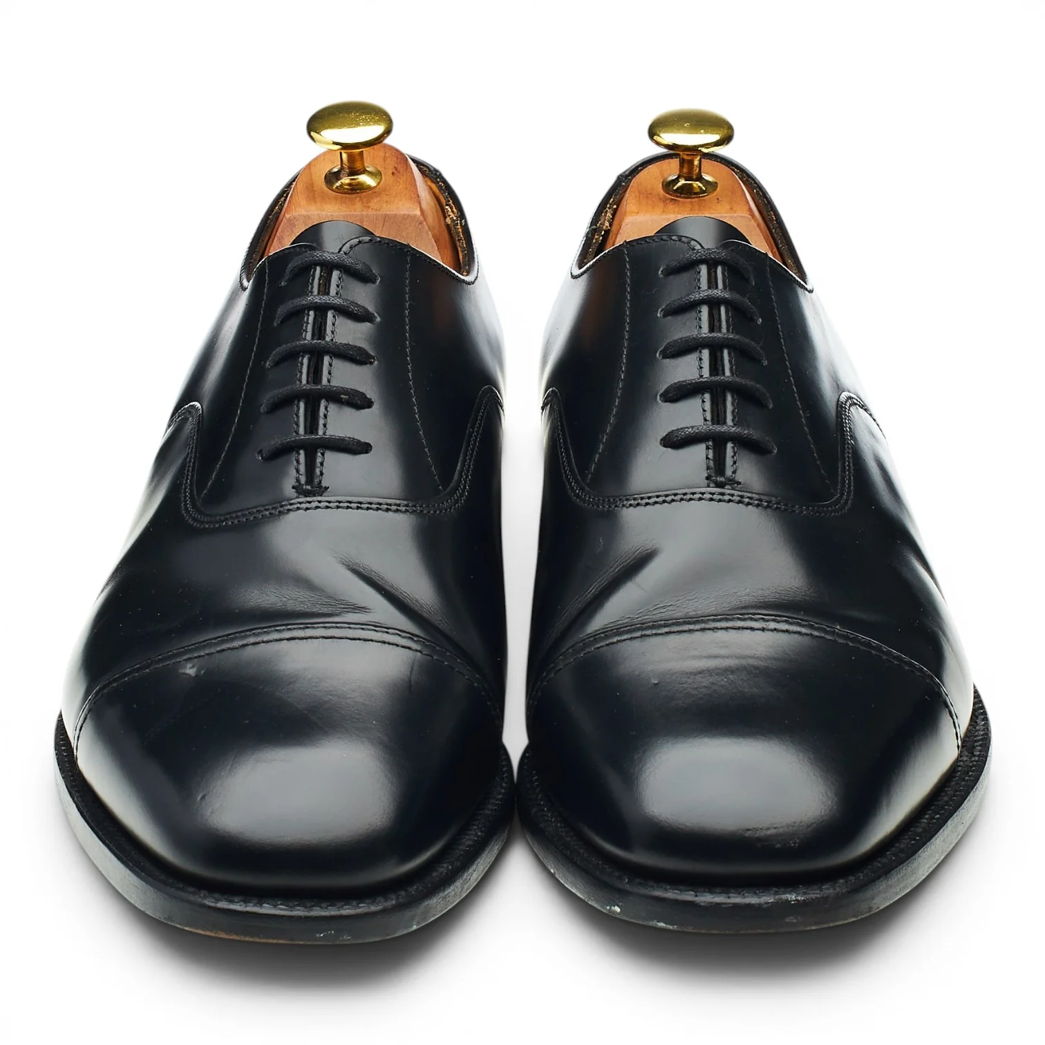 Black Leather Oxford UK 8.5 - Image 2