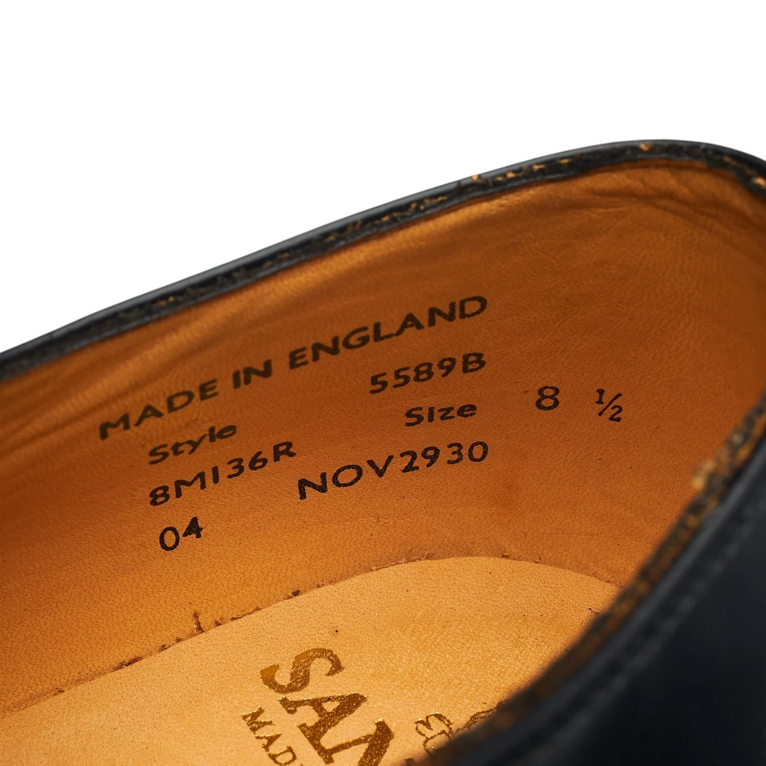 Black Leather Oxford UK 8.5 - Image 7