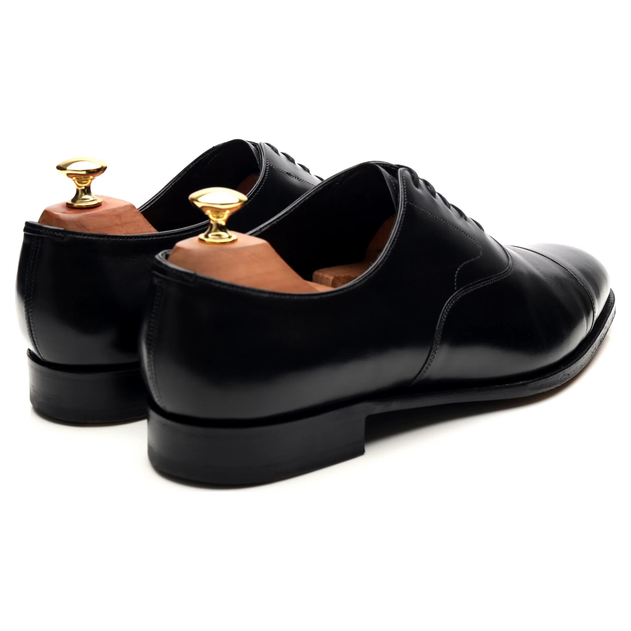 'Chelsea' Black Leather Oxford UK 9.5 E - Image 5