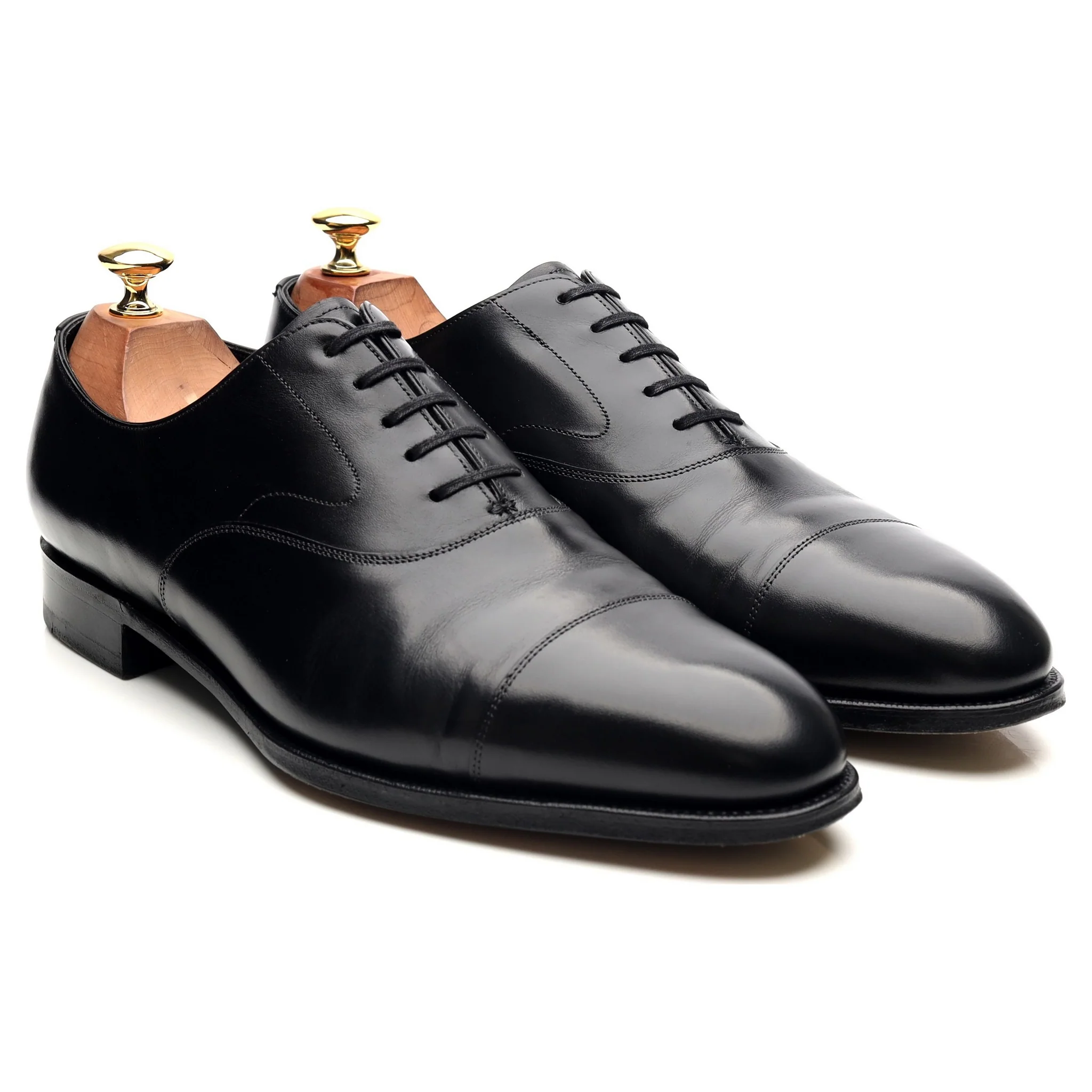'Chelsea' Black Leather Oxford UK 9.5 E - Image 7